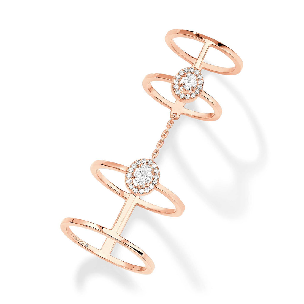 Messika Glam'azone Double Ring (06141-PG) aus Roségold mit Diamant