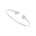 Messika Jonc Flex My Twin Toi & Moi X2 Armreif (07222-WG) aus Weißgold mit Diamant und Smaragd