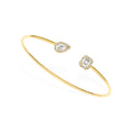 Messika Jonc Flex My Twin Toi & Moi X2 Armreif (07222-YG) aus Gelbgold mit Diamant und Smaragd