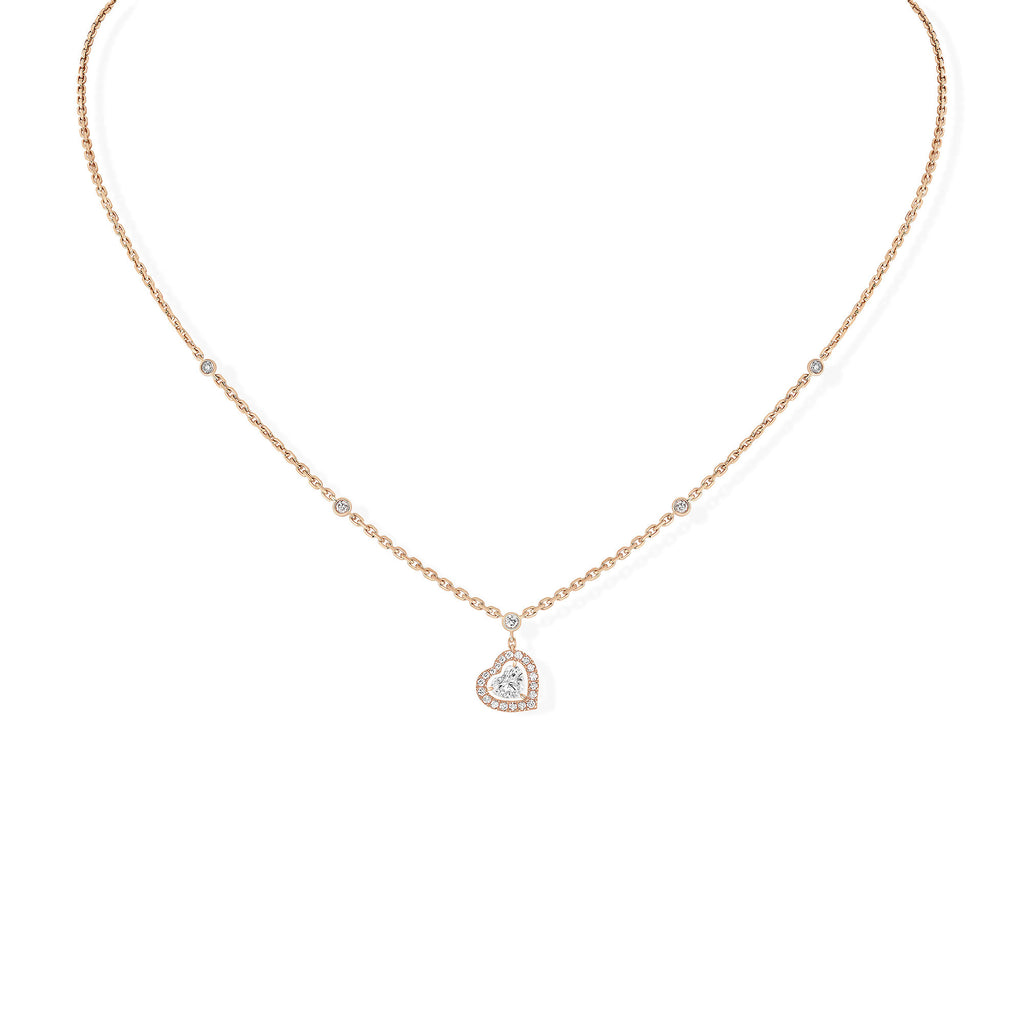 Messika Joy Coeur Halskette (11437-PG) aus Roségold mit Diamant