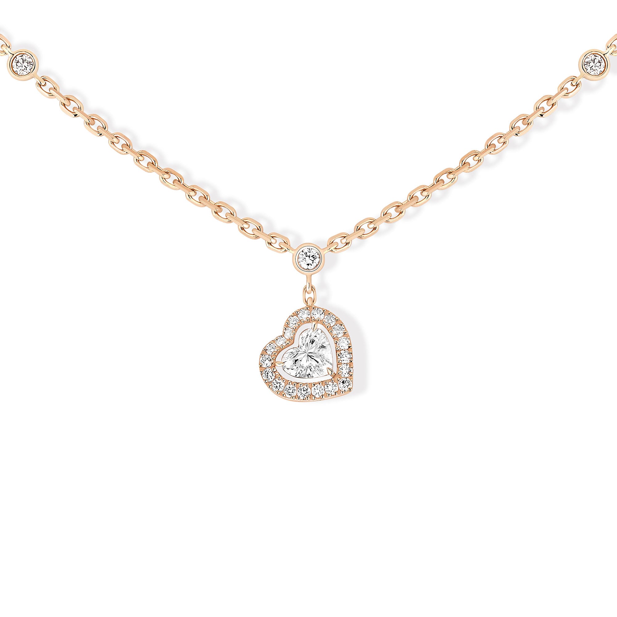 Messika Joy Coeur Halskette (11437-PG) aus Roségold mit Diamant