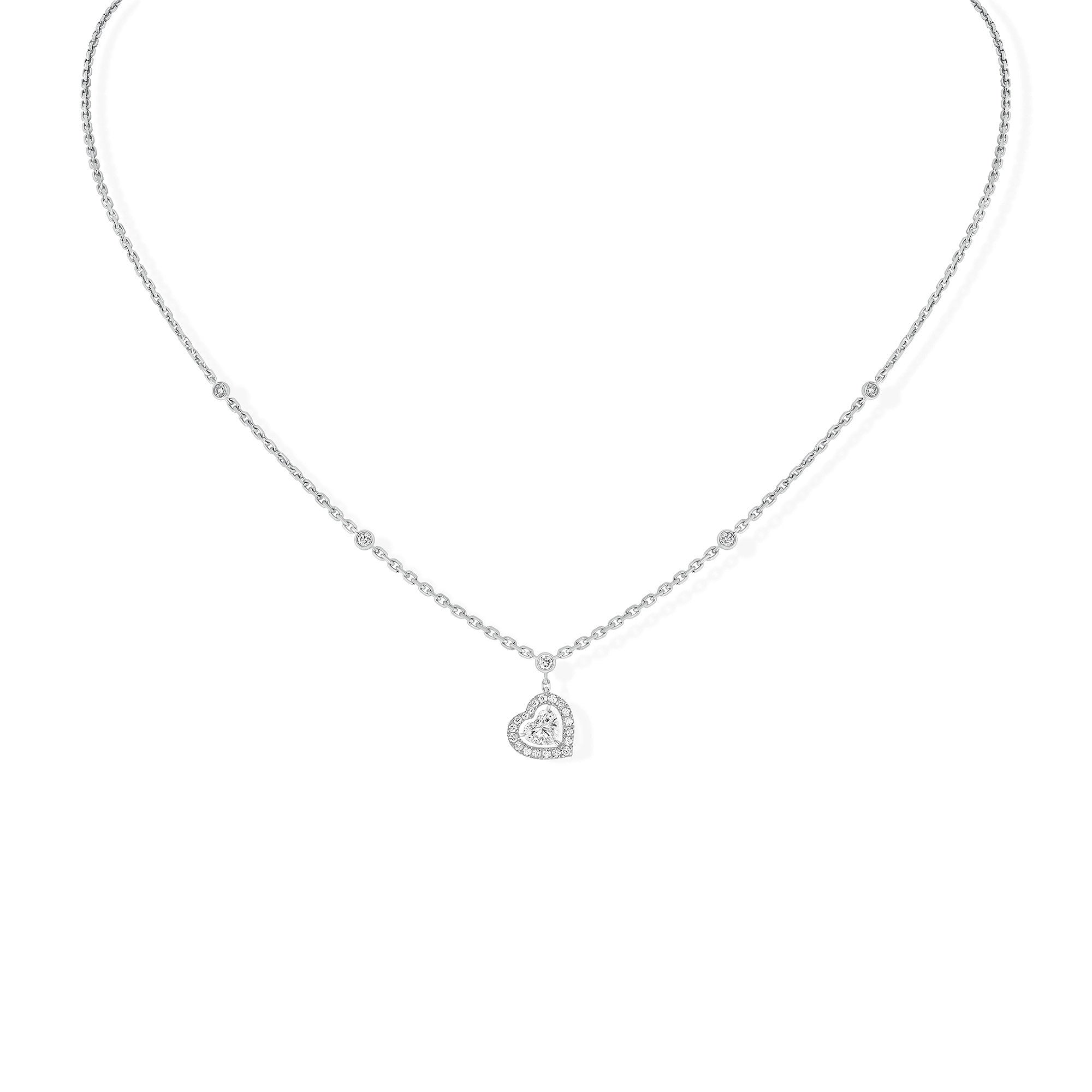 Messika Joy Coeur Halskette (11437-WG) aus Weißgold mit Diamant