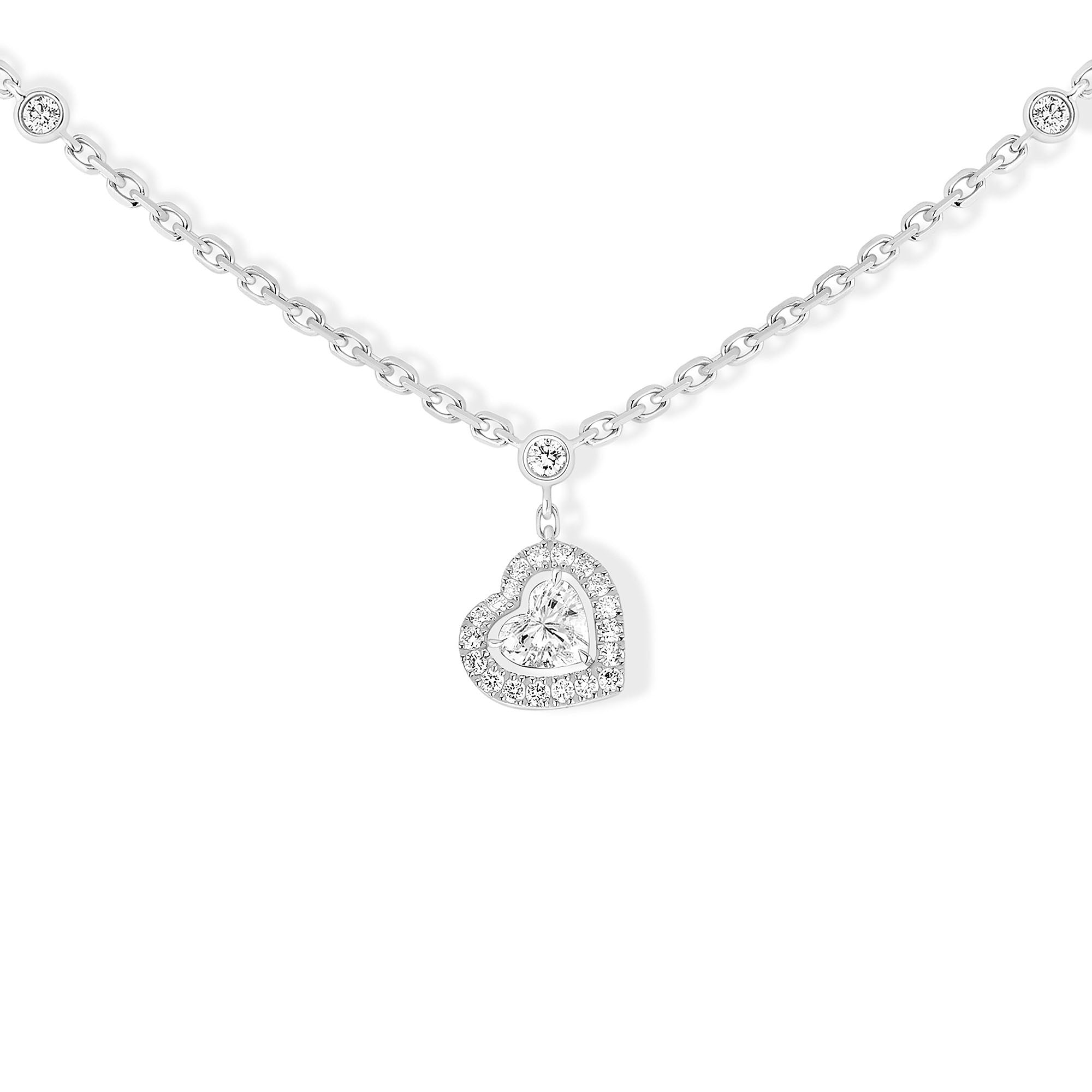 Messika Joy Coeur Halskette (11437-WG) aus Weißgold mit Diamant