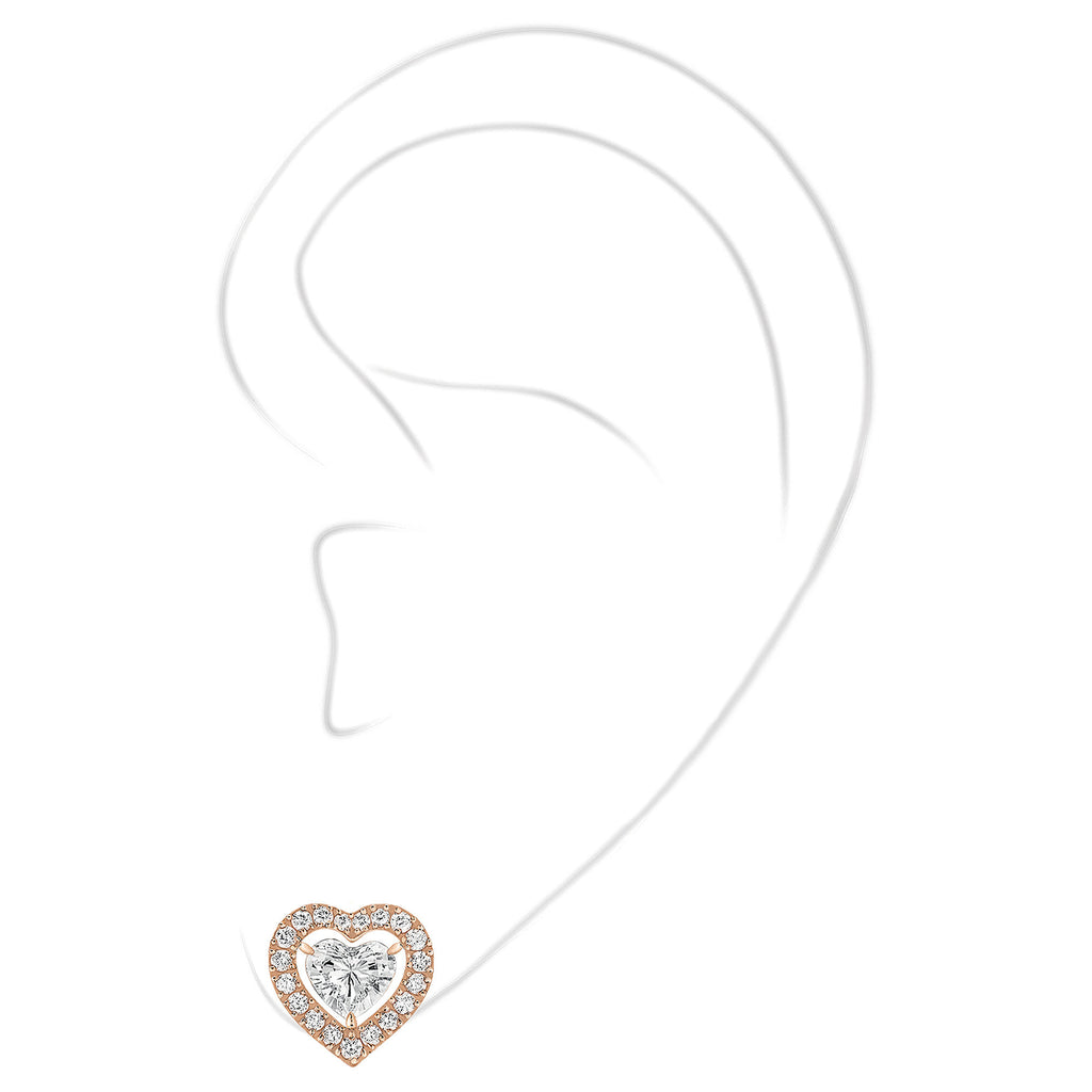Messika Joy Coeur Ohrstecker (11562-PG) aus Roségold mit Diamant
