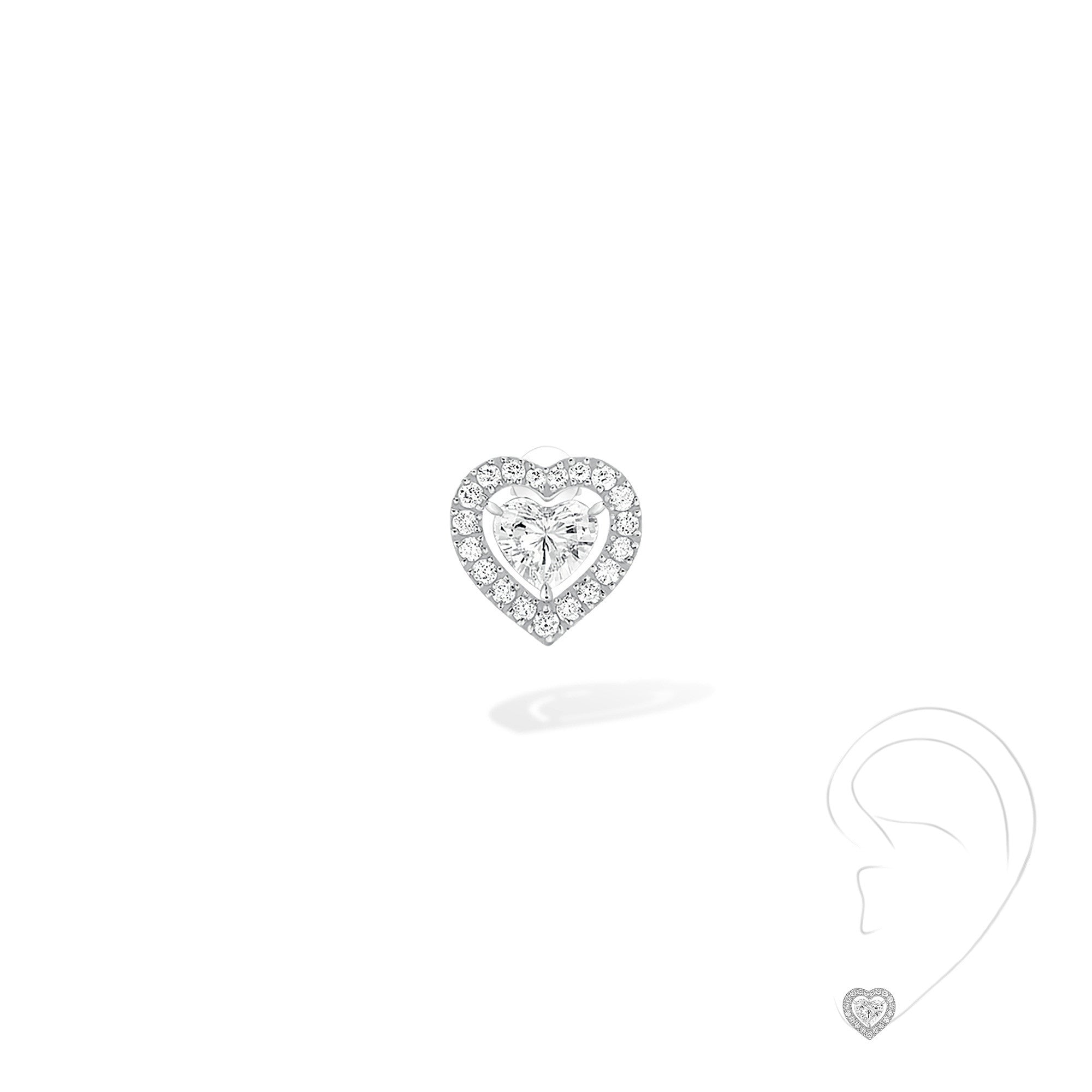 Messika Joy Coeur Ohrstecker (11562-WG) aus Weißgold mit Diamant