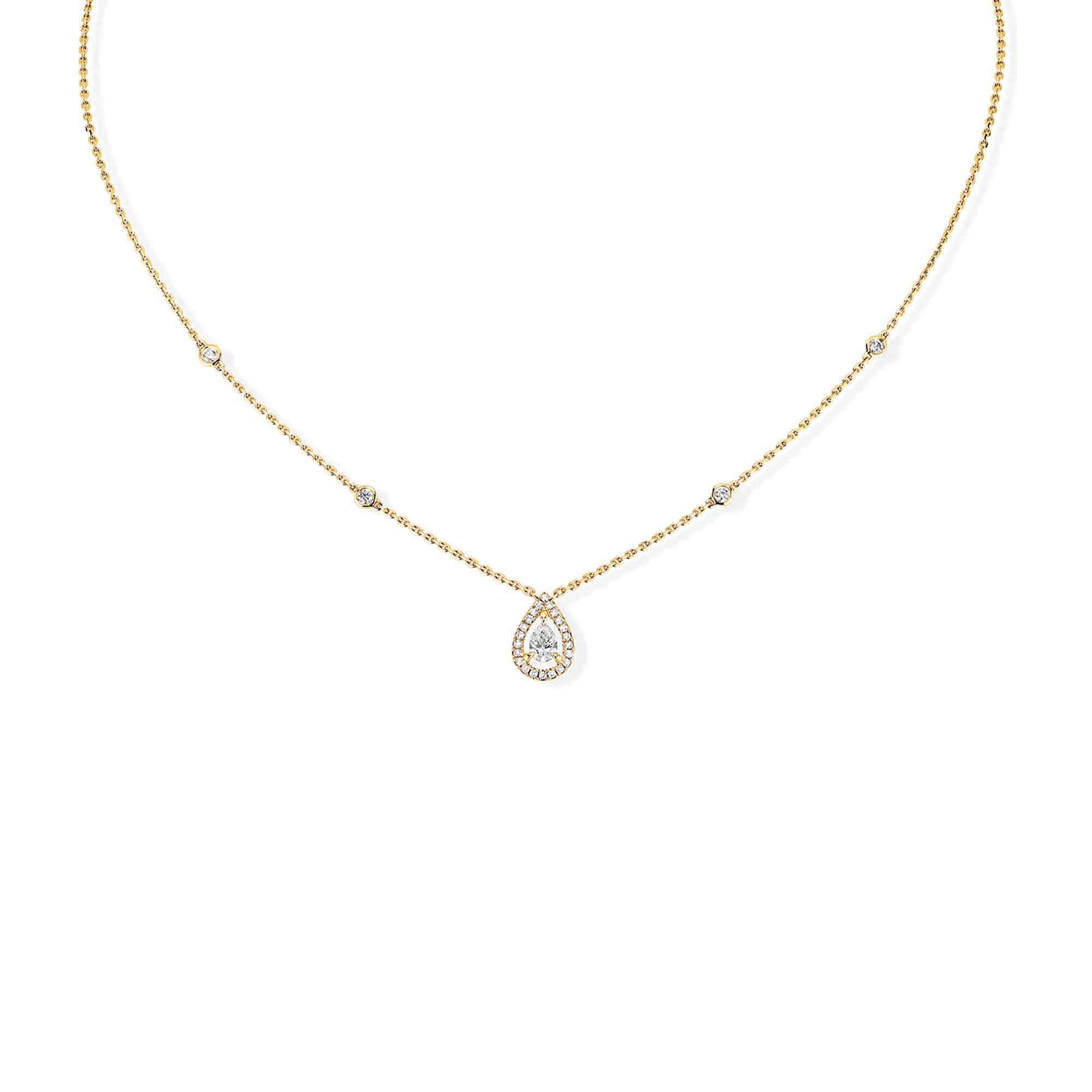 Messika Joy Diamant Poire Collier (05224-YG) aus Gelbgold mit Diamant