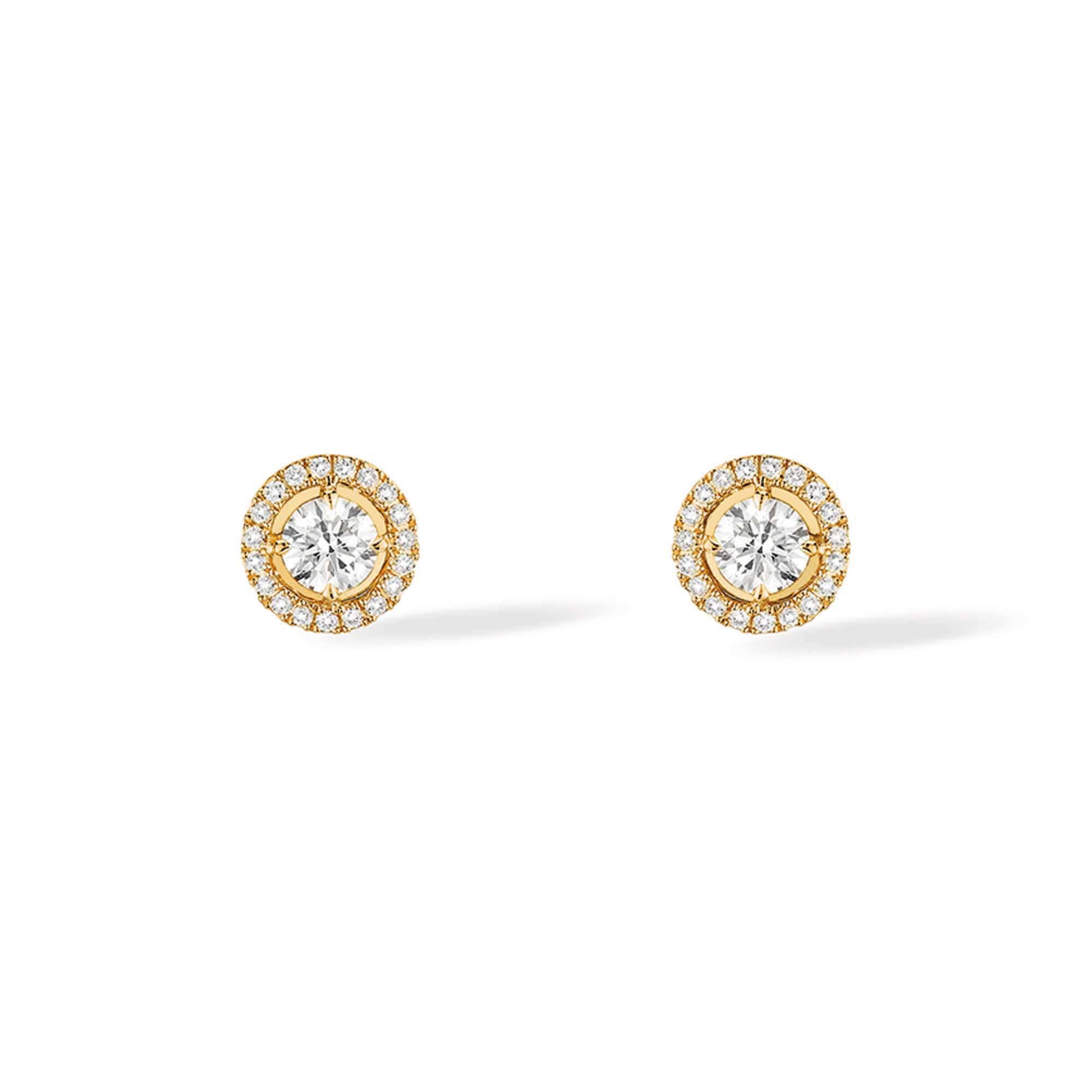 Messika Joy Round Diamonds Ohrringe (04445-YG) aus Gelbgold mit Diamant