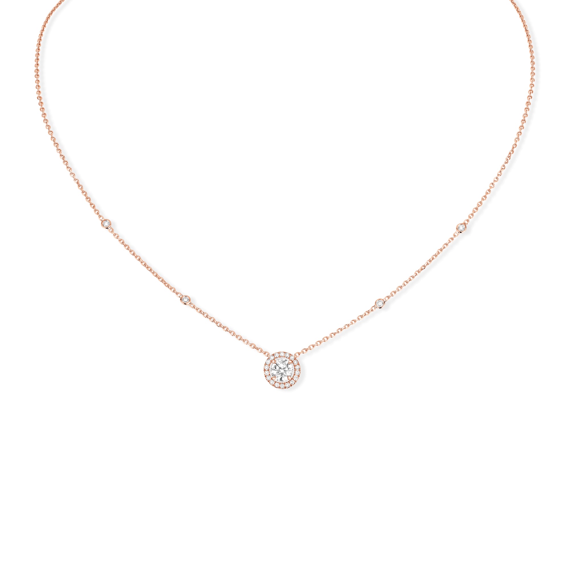 Messika Joy XS Halskette (04281-PG) aus Roségold mit Diamant