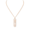 Messika Lange Move 10th Anniversary Halskette mit Anhänger (07228-PG) aus Roségold mit Diamant