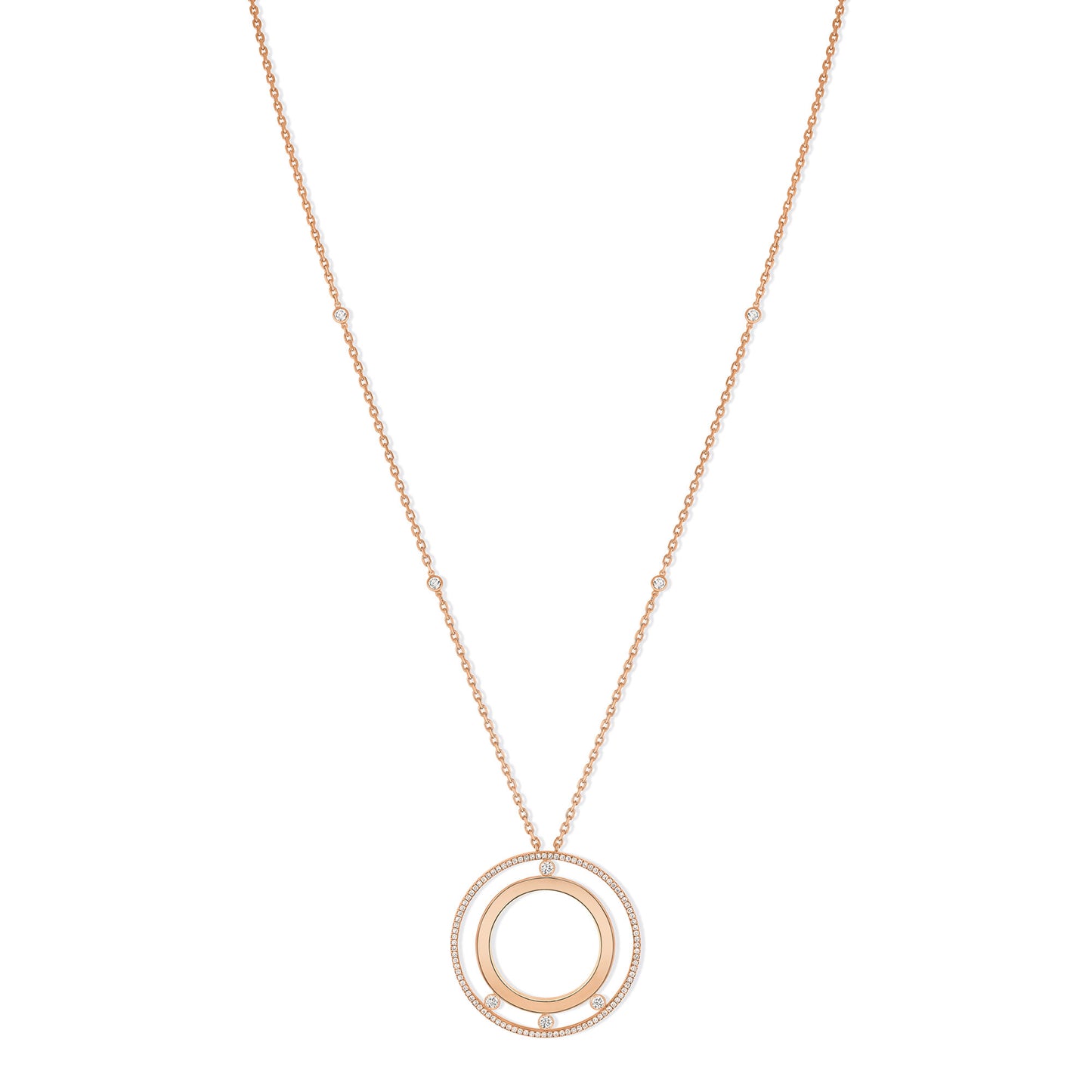 Messika Lange Move Romane Halskette (11169-PG) aus Roségold mit Diamant