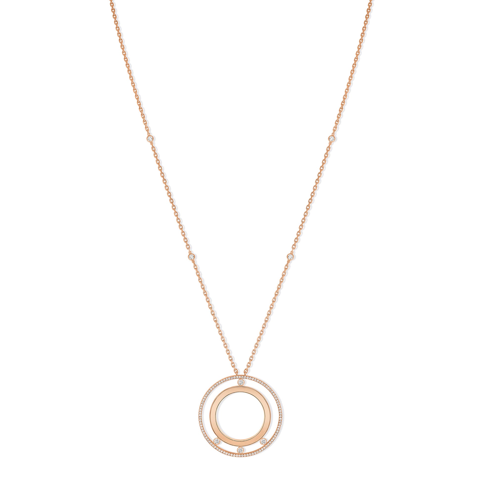 Messika Lange Move Romane Halskette (11169-PG) aus Roségold mit Diamant