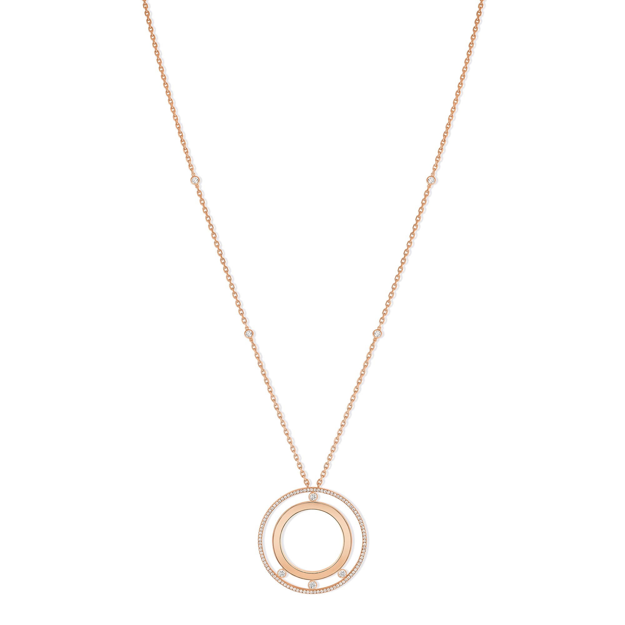 Messika Lange Move Romane Halskette (11169-PG) aus Roségold mit Diamant