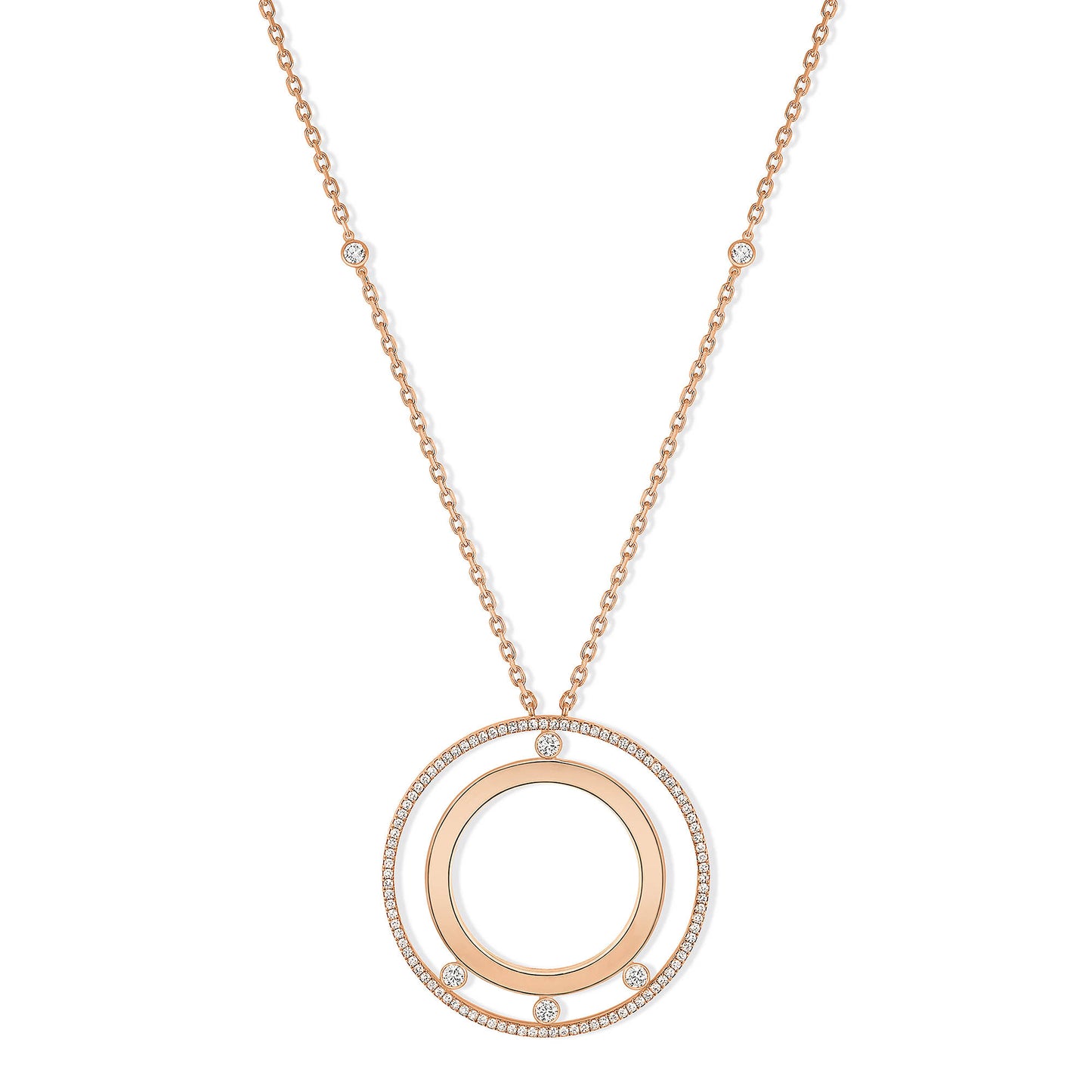 Messika Lange Move Romane Halskette (11169-PG) aus Roségold mit Diamant
