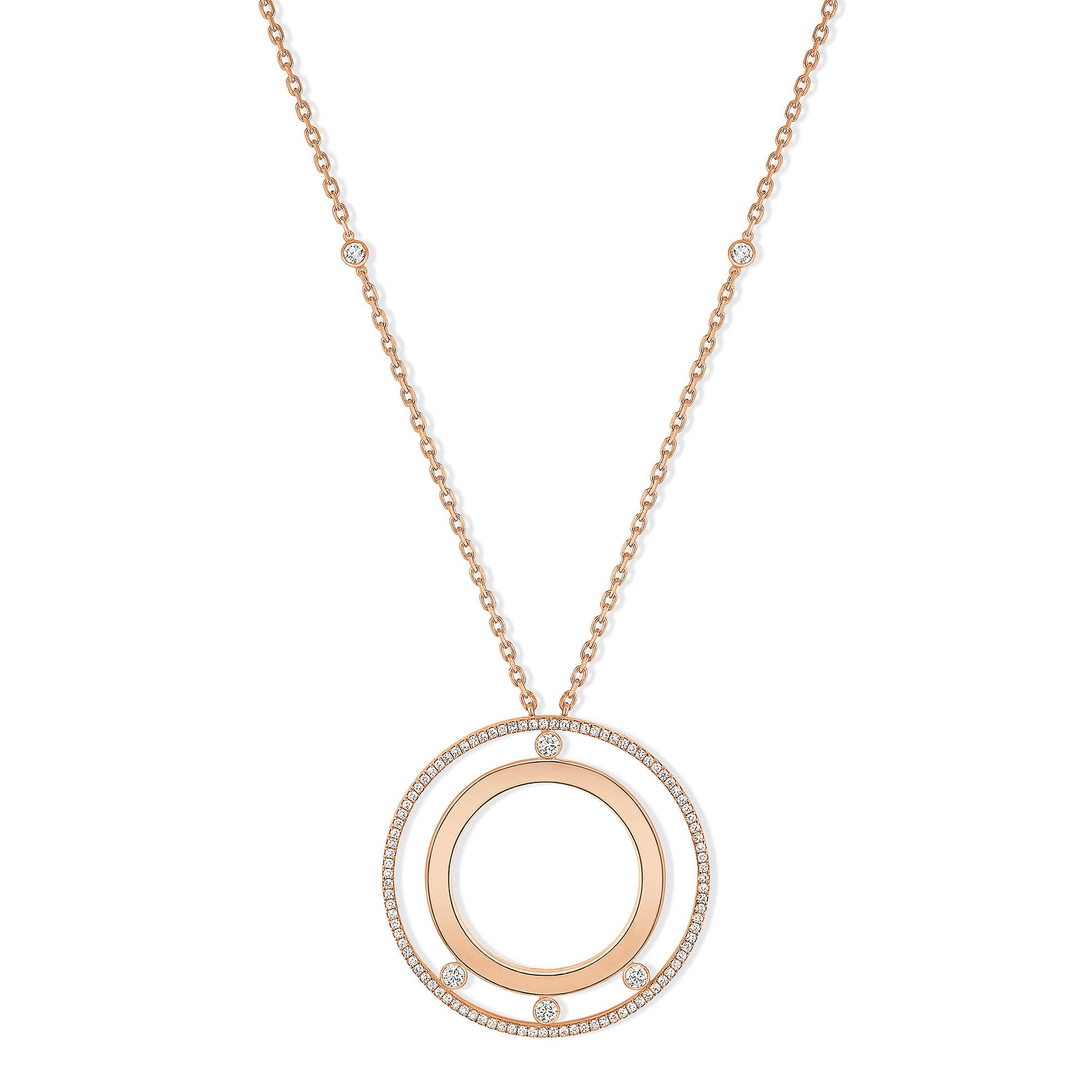 Messika Lange Move Romane Halskette (11169-PG) aus Roségold mit Diamant
