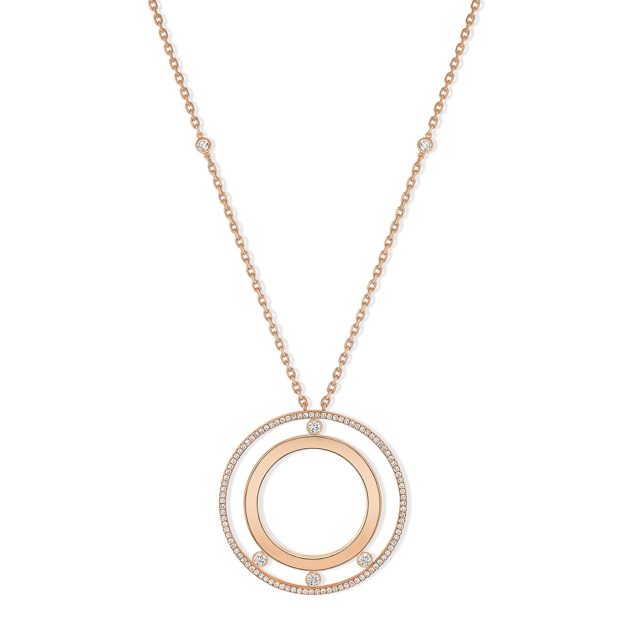 Messika Lange Move Romane Halskette (11169-PG) aus Roségold mit Diamant