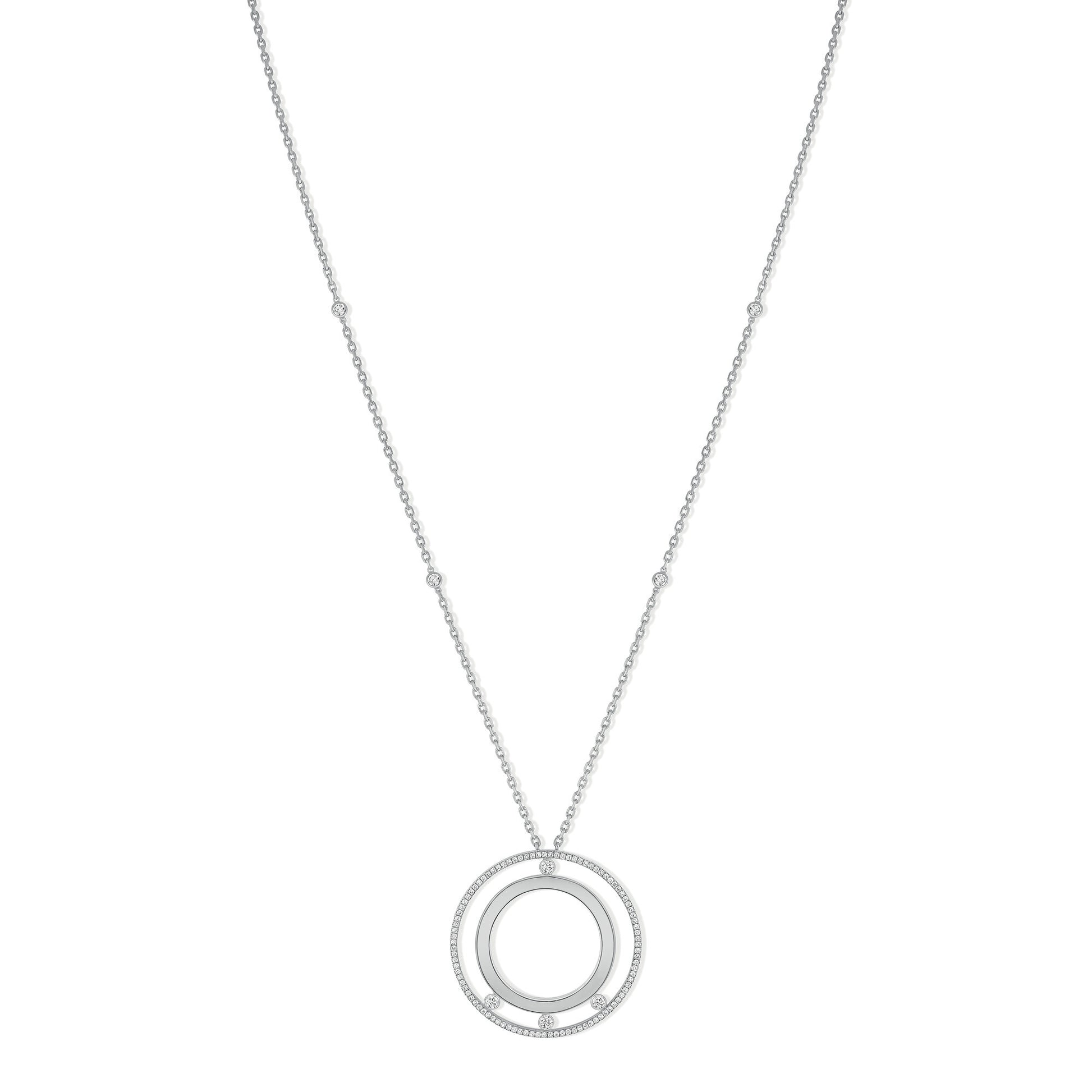 Messika Lange Move Romane Halskette (11169-WG) aus Weißgold mit Diamant