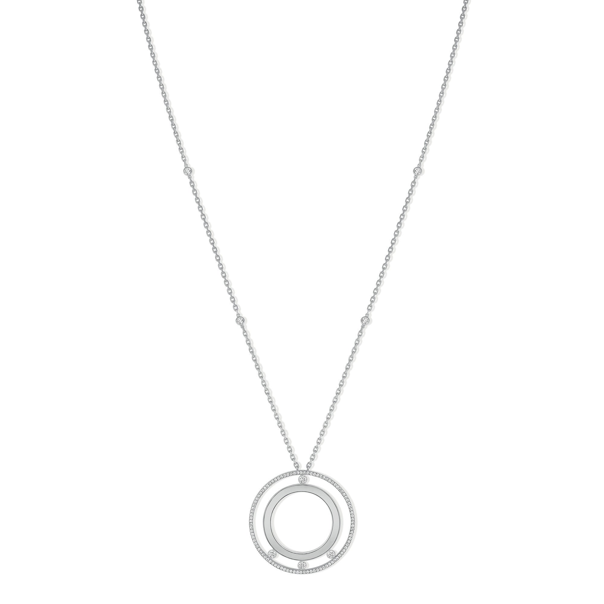 Messika Lange Move Romane Halskette (11169-WG) aus Weißgold mit Diamant