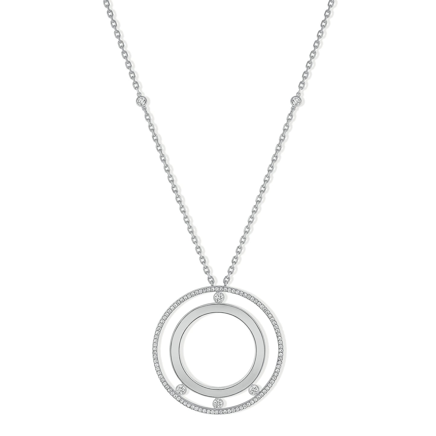 Messika Lange Move Romane Halskette (11169-WG) aus Weißgold mit Diamant