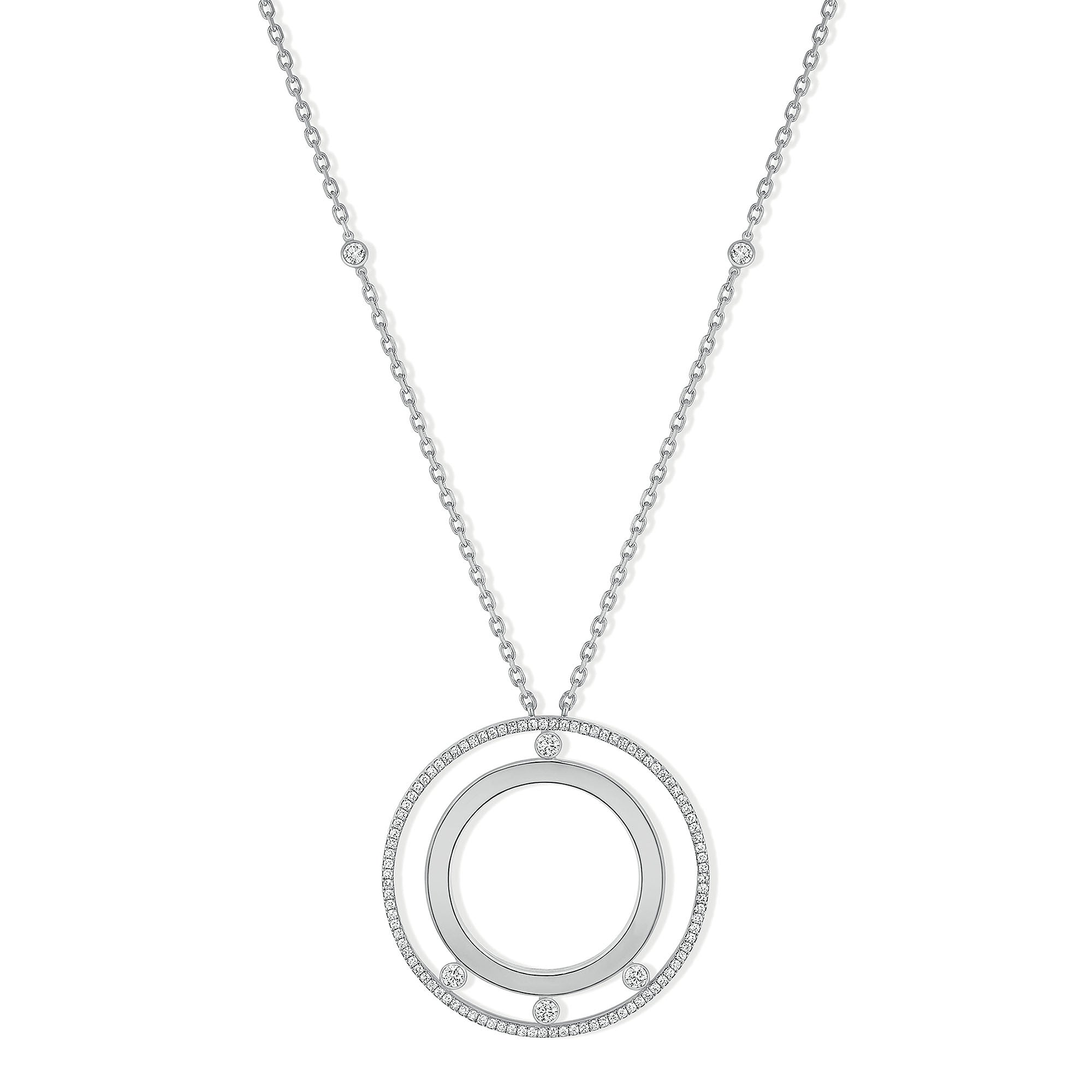 Messika Lange Move Romane Halskette (11169-WG) aus Weißgold mit Diamant
