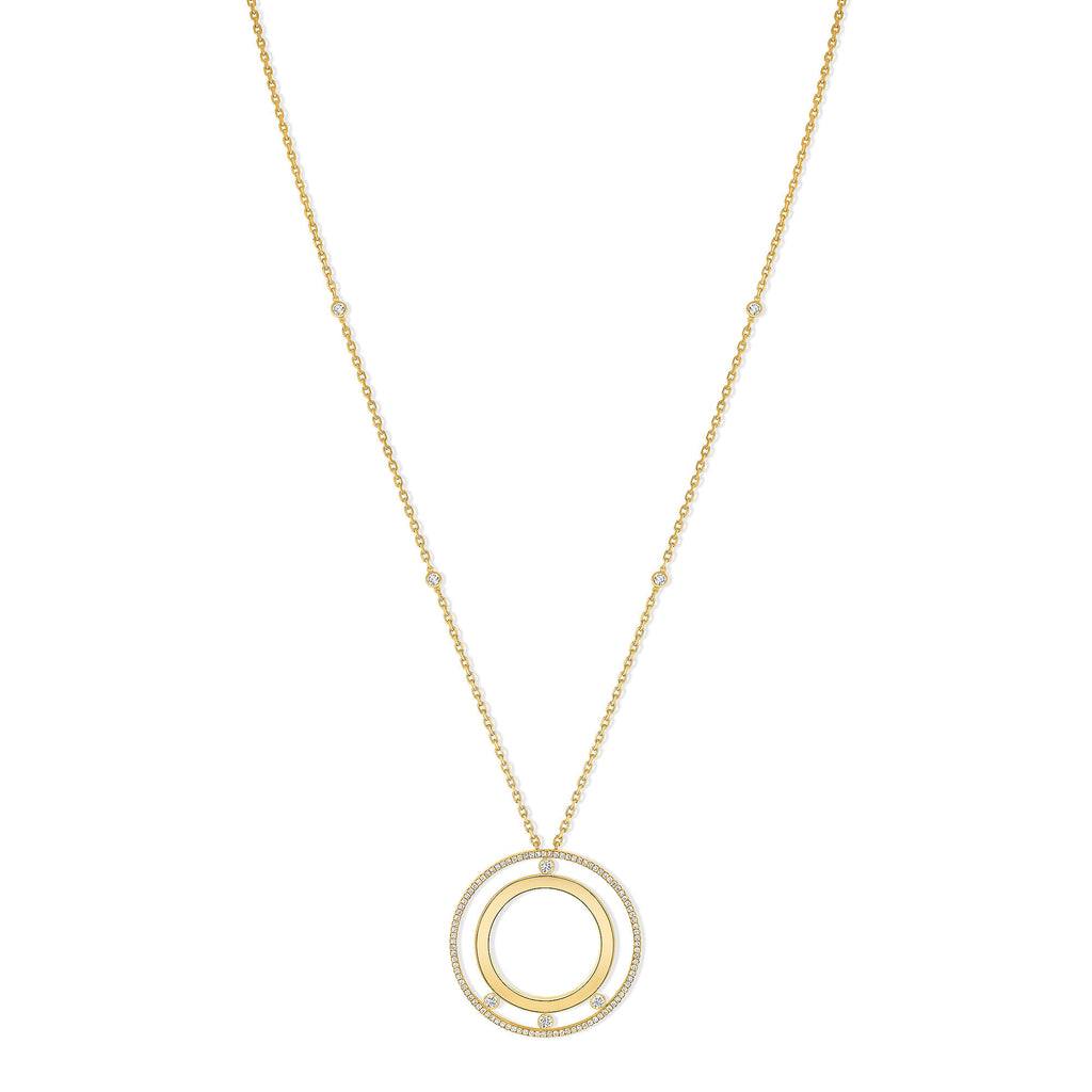 Messika Lange Move Romane Halskette (11169-YG) aus Gelbgold mit Diamant
