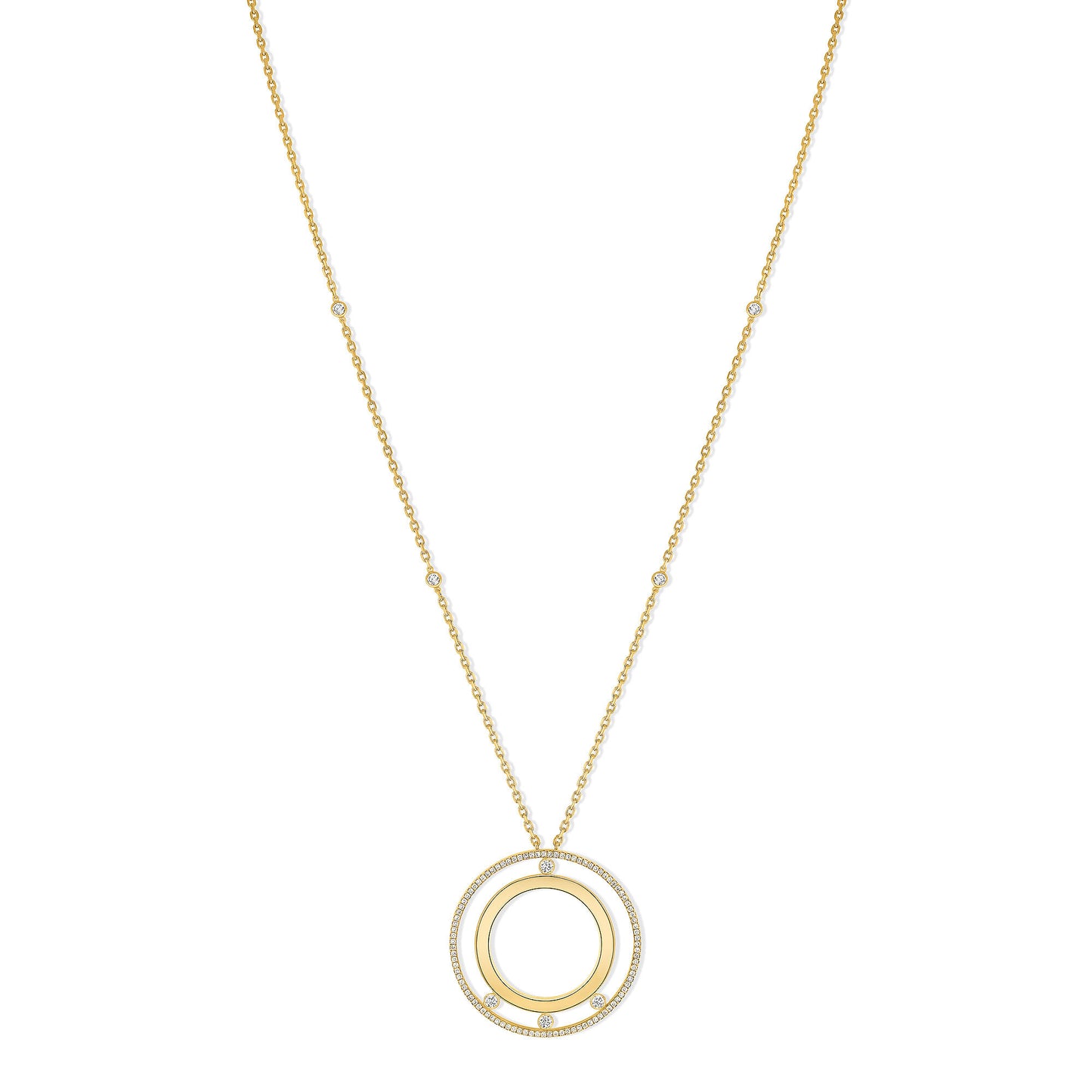 Messika Lange Move Romane Halskette (11169-YG) aus Gelbgold mit Diamant