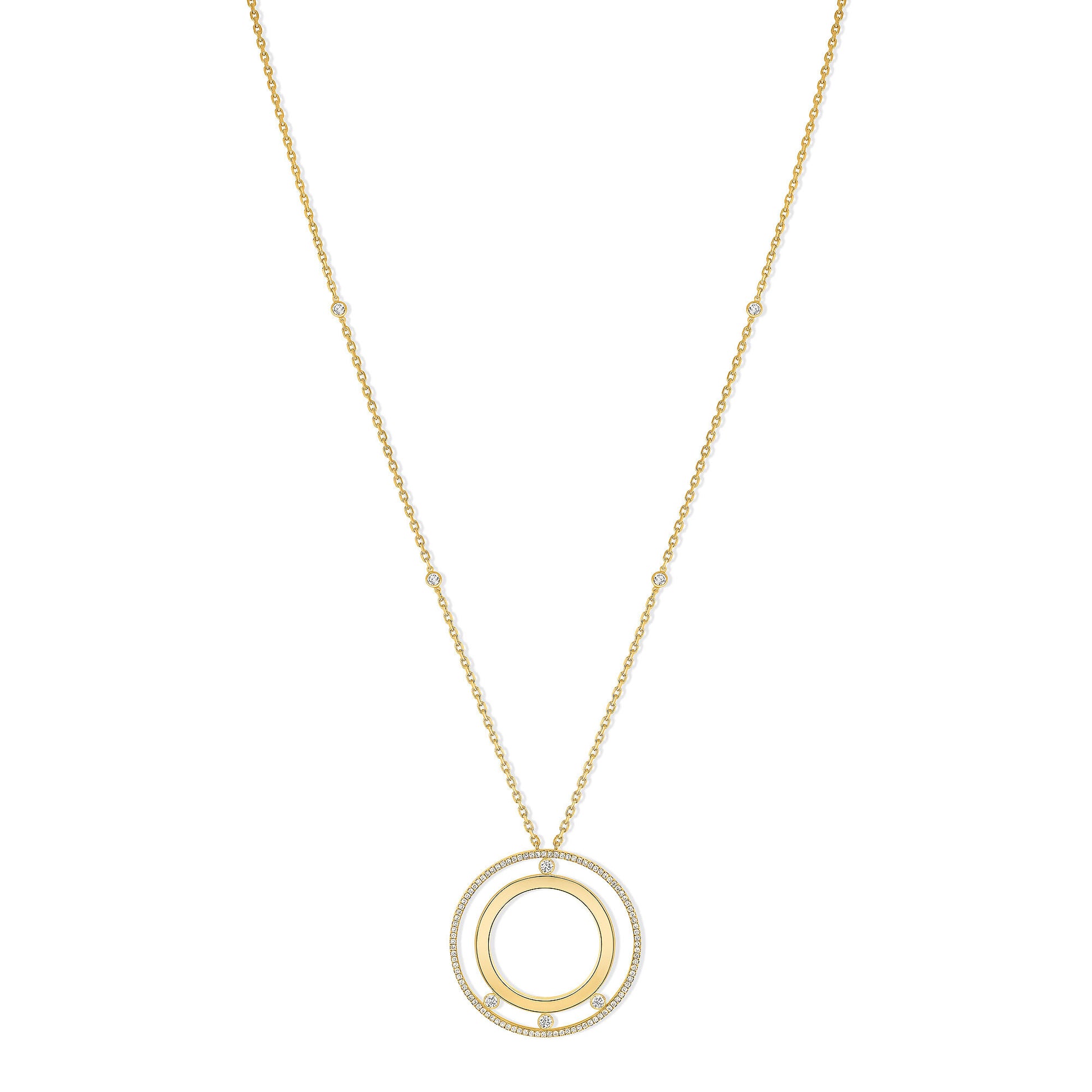 Messika Lange Move Romane Halskette (11169-YG) aus Gelbgold mit Diamant