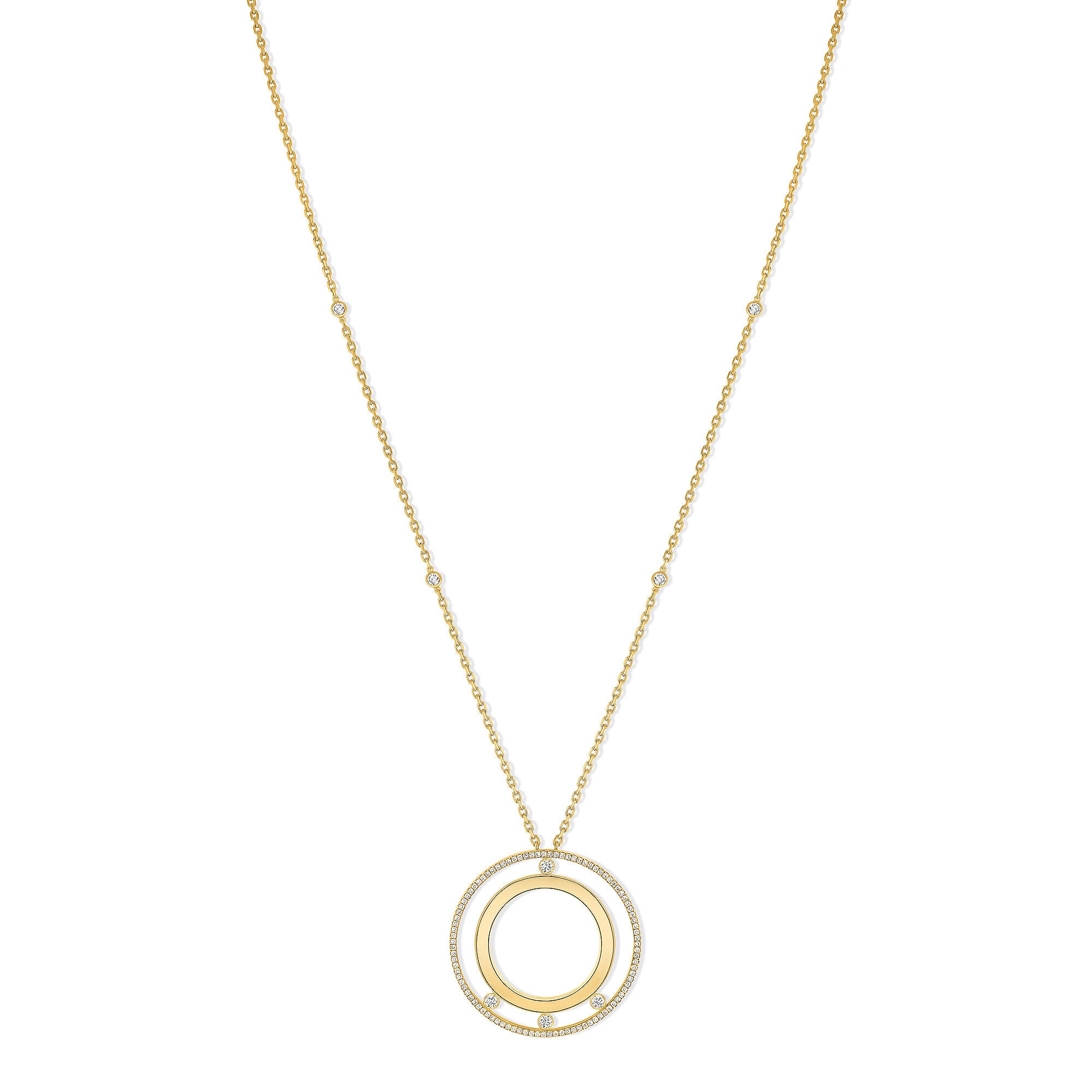 Messika Lange Move Romane Halskette (11169-YG) aus Gelbgold mit Diamant