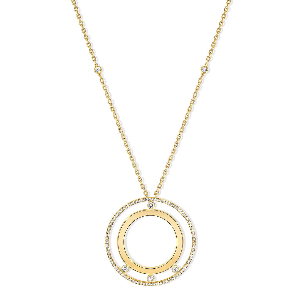 Messika Lange Move Romane Halskette (11169-YG) aus Gelbgold mit Diamant