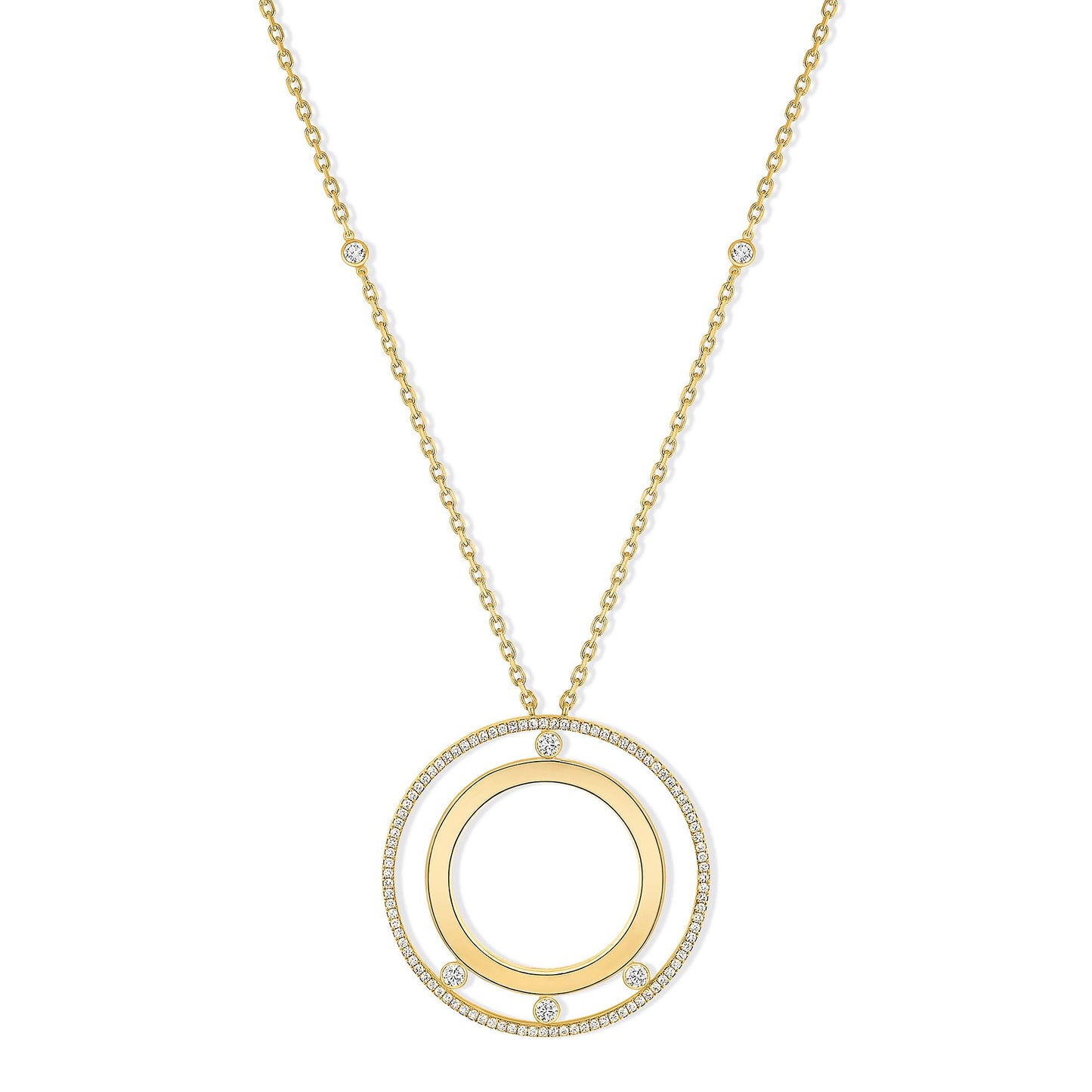 Messika Lange Move Romane Halskette (11169-YG) aus Gelbgold mit Diamant