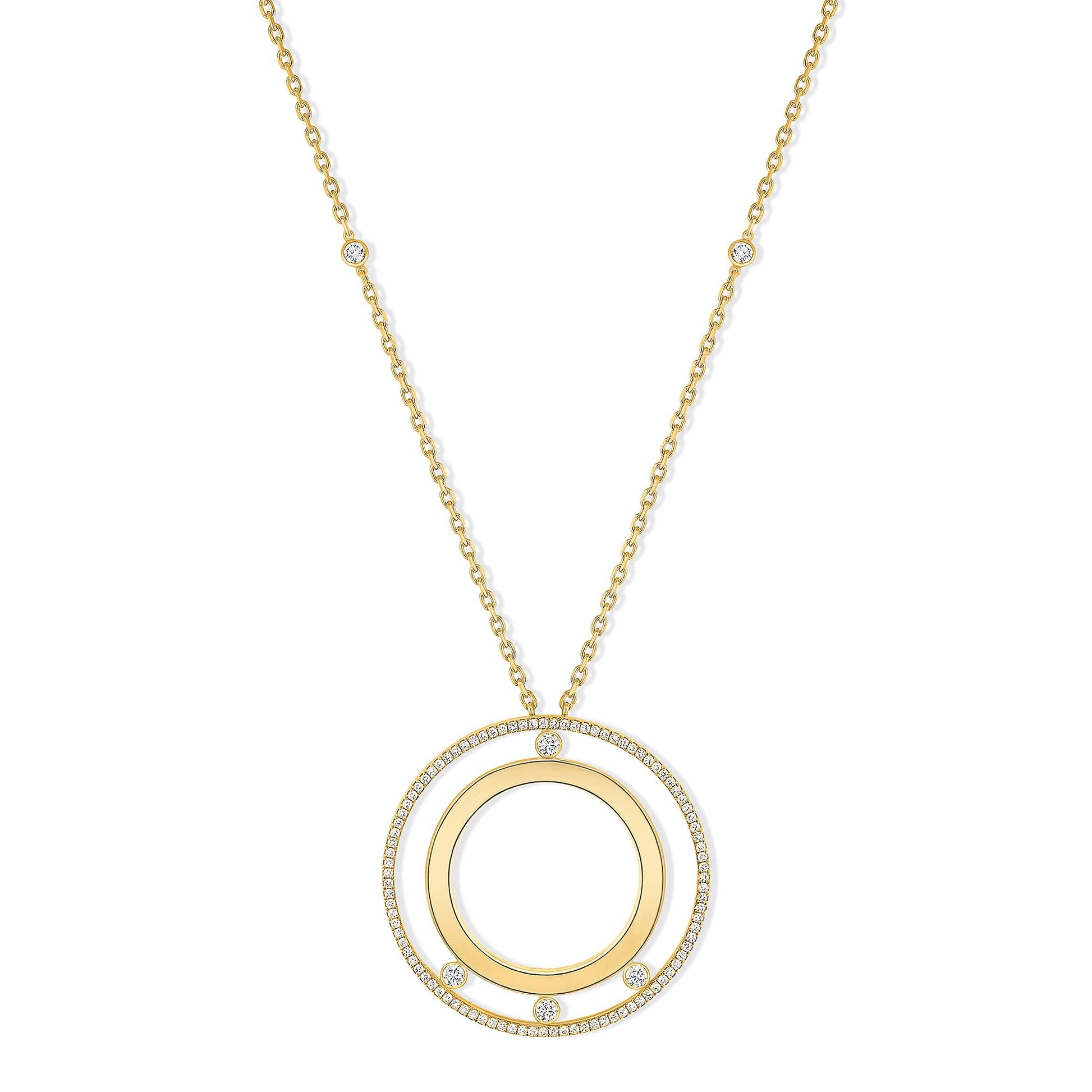 Messika Lange Move Romane Halskette (11169-YG) aus Gelbgold mit Diamant