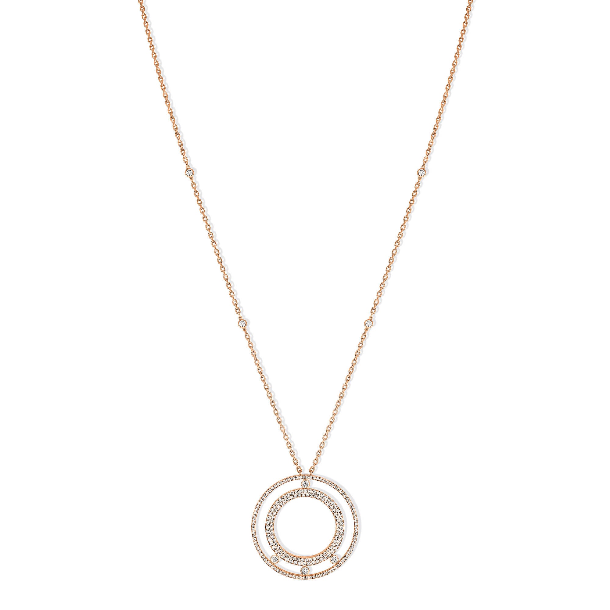 Messika Lange Move Romane Halskette (11317-PG) aus Roségold mit Diamant
