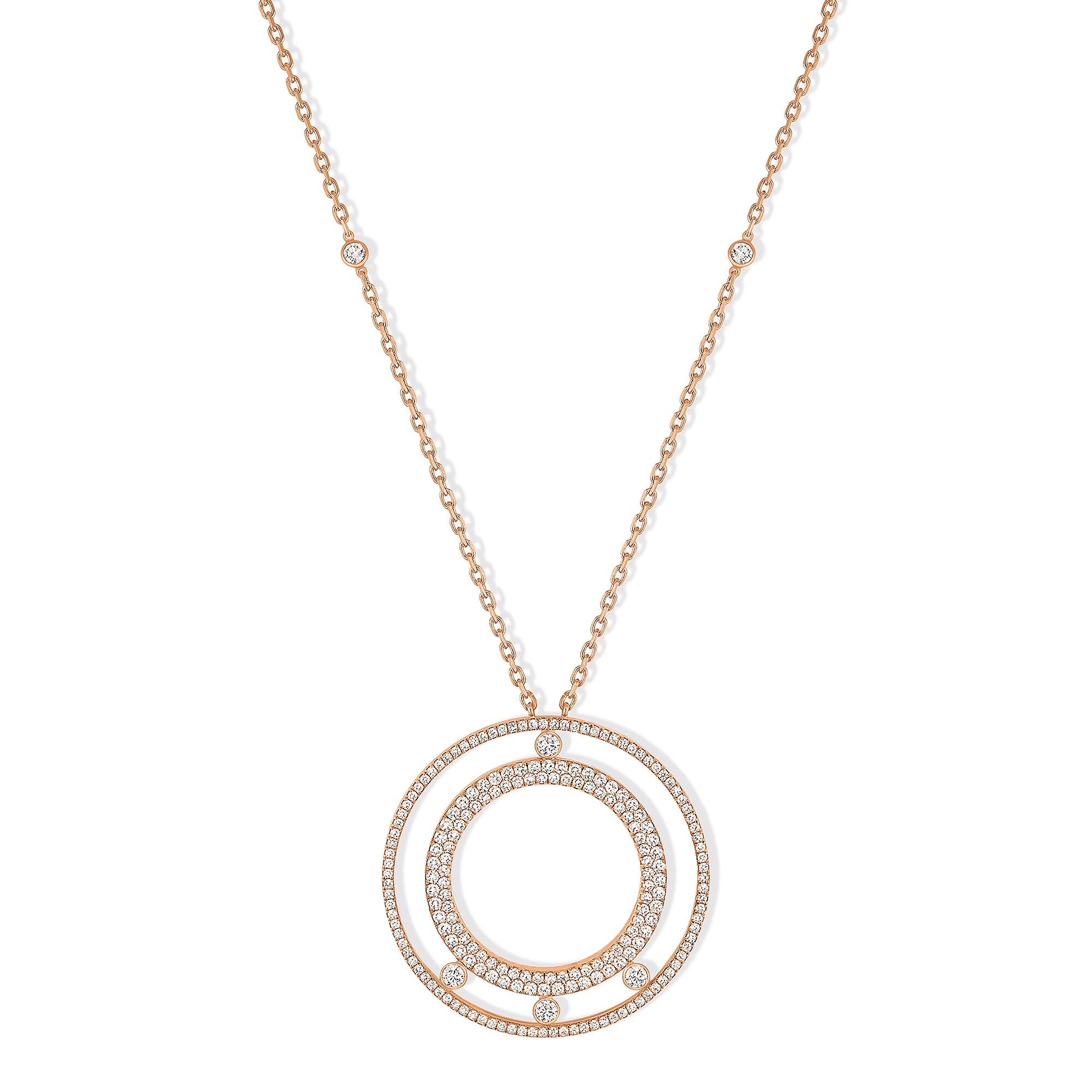 Messika Lange Move Romane Halskette (11317-PG) aus Roségold mit Diamant