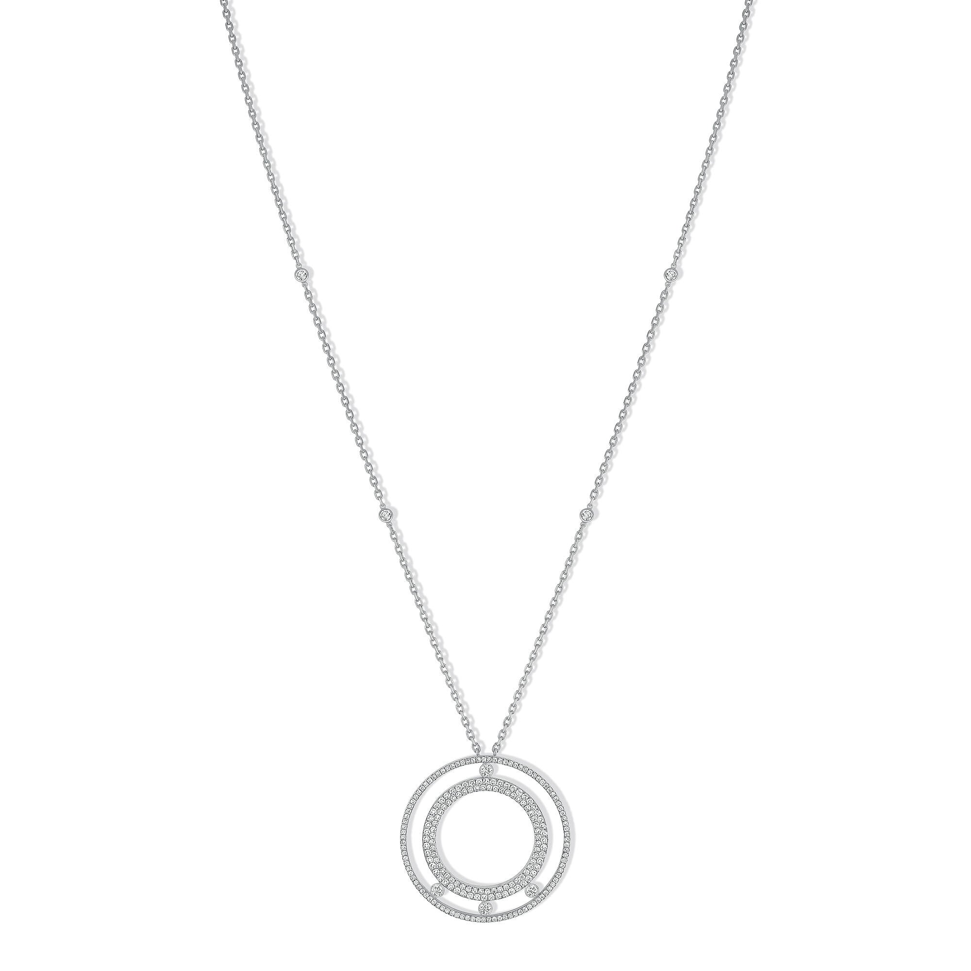 Messika Lange Move Romane Halskette (11317-WG) aus Weißgold mit Diamant