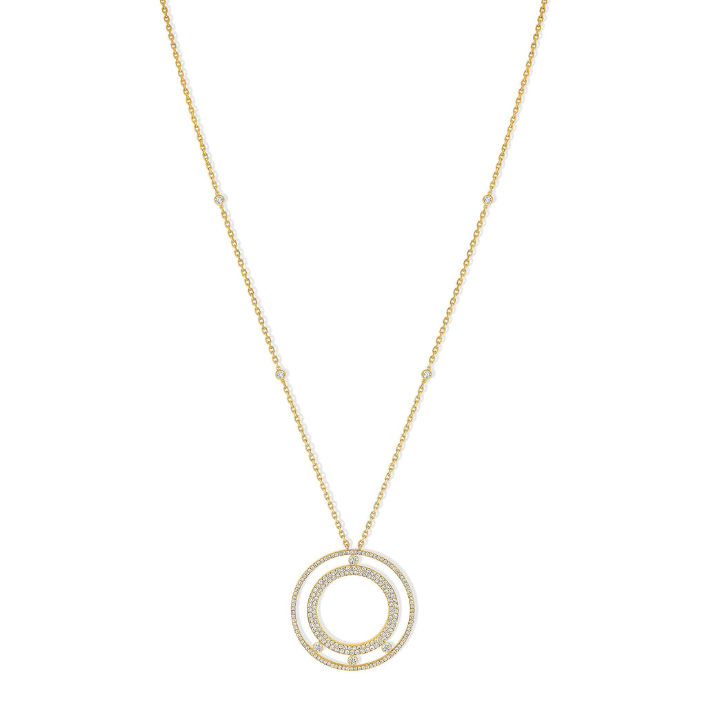 Messika Lange Move Romane Halskette (11317-YG) aus Gelbgold mit Diamant
