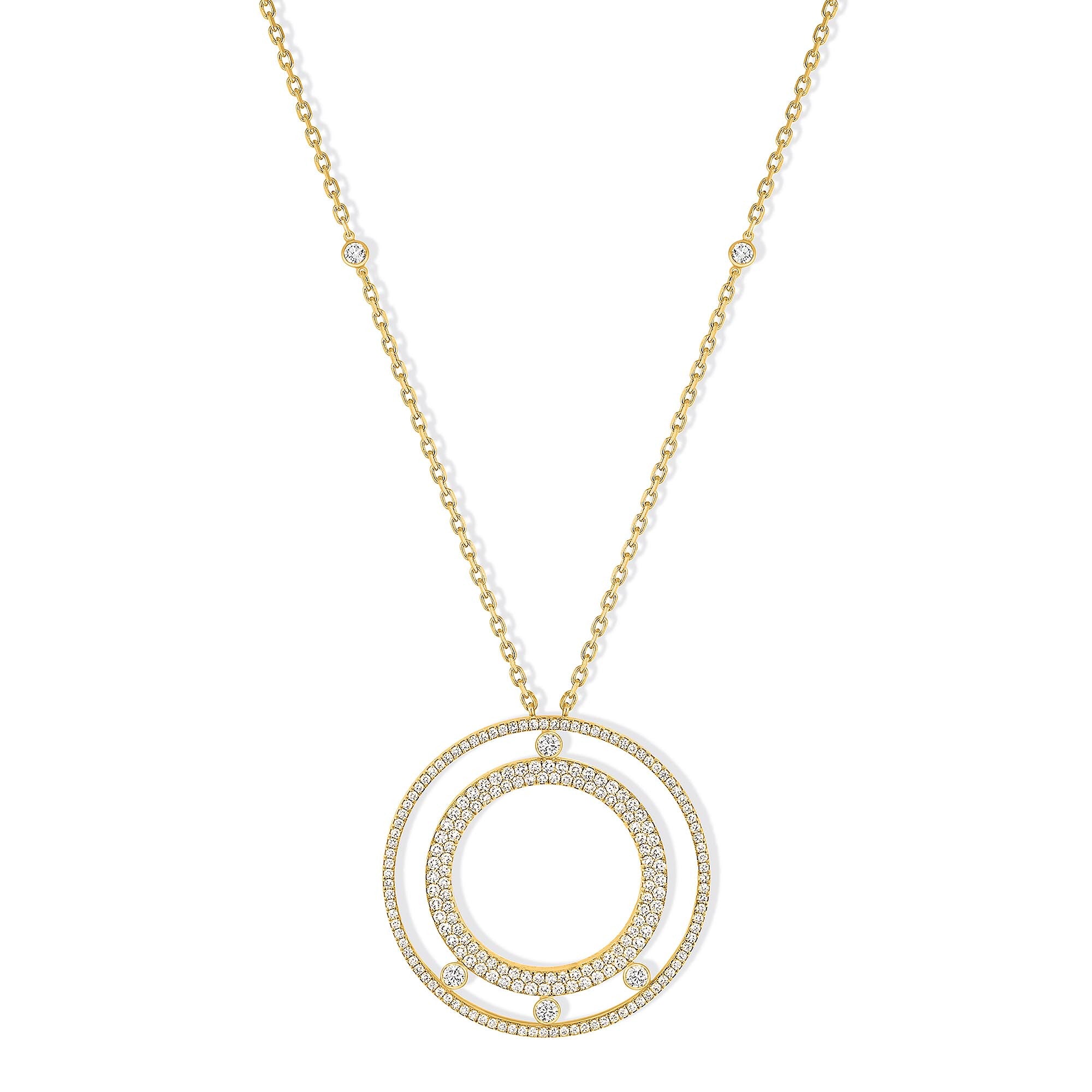 Messika Lange Move Romane Halskette (11317-YG) aus Gelbgold mit Diamant