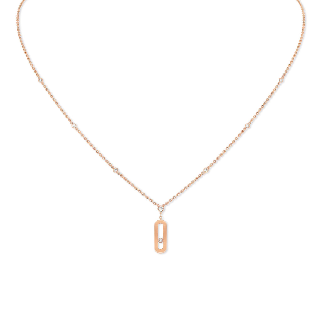 Messika Lange Move Uno Halskette (10111-PG) aus Roségold mit Diamant