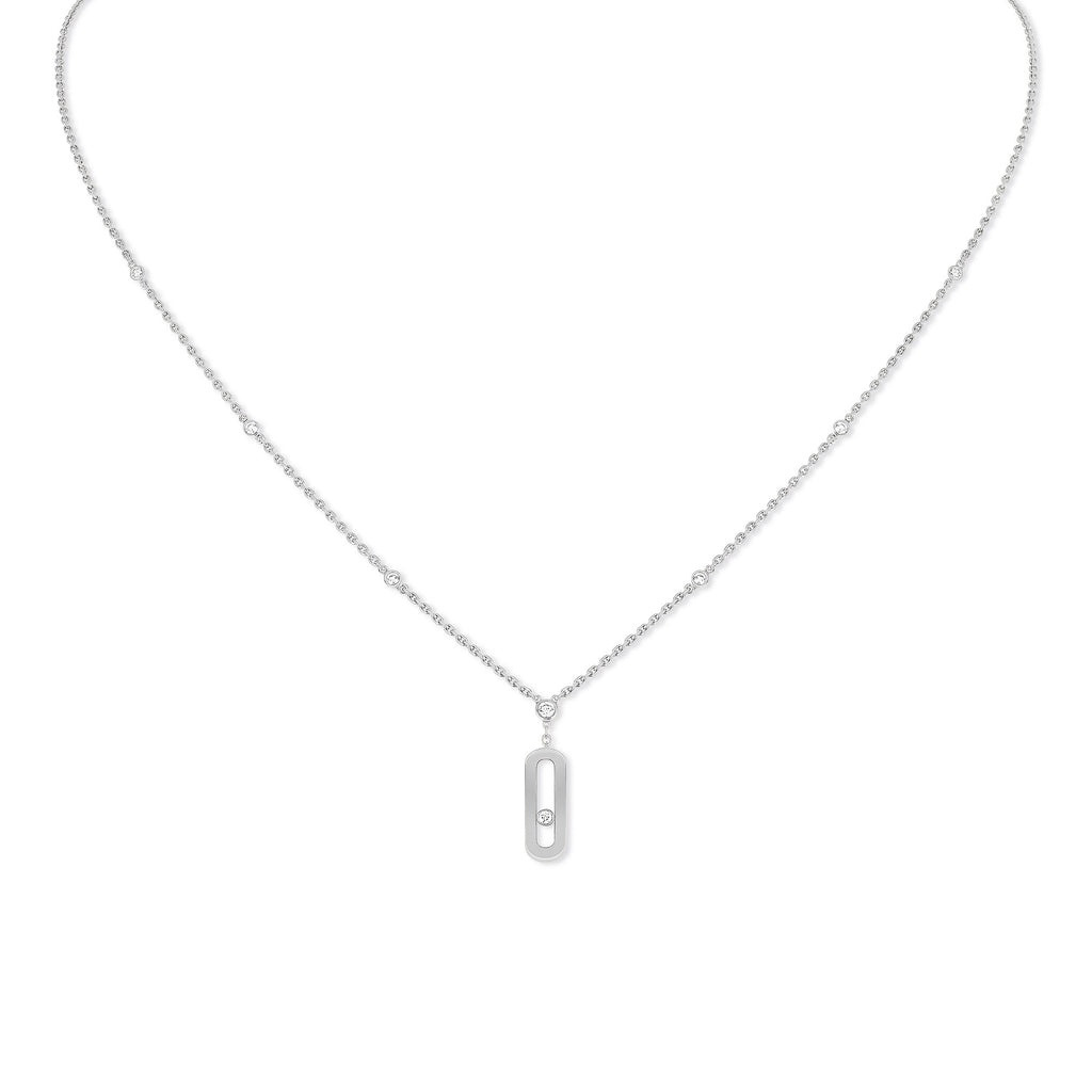 Messika Lange Move Uno Halskette (10111-WG) aus Weißgold mit Diamant