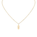Messika Lange Move Uno Halskette (10111-YG) aus Gelbgold mit Diamant
