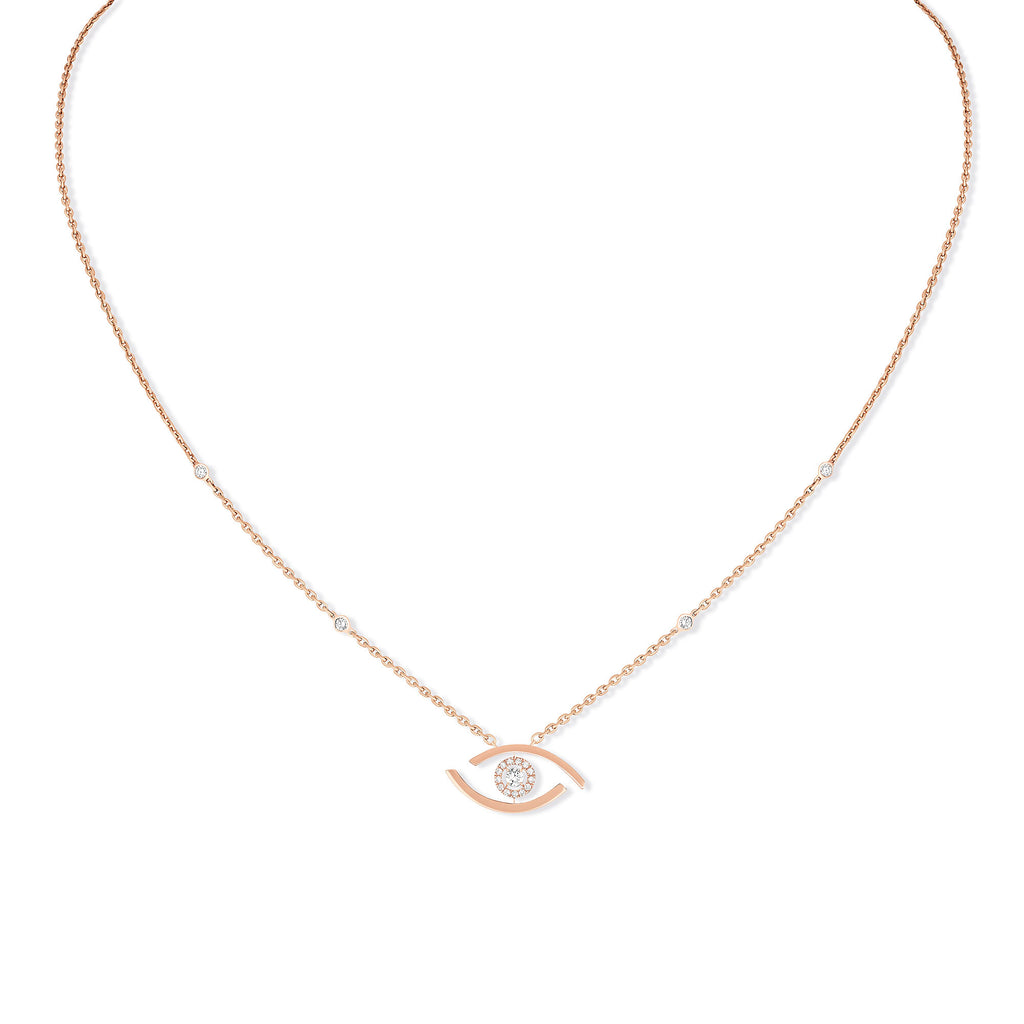 Messika Lucky Eye Halskette (07524-PG) aus Roségold mit Diamant
