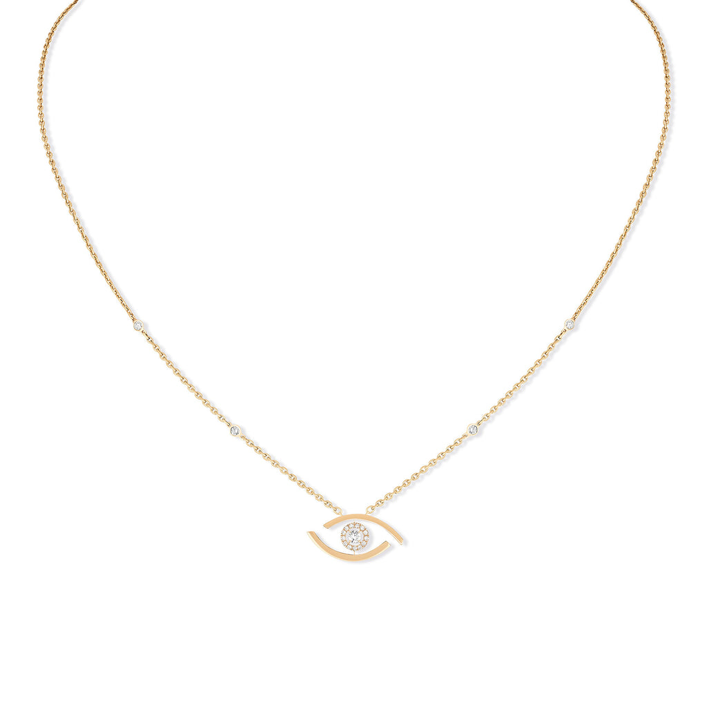 Messika Lucky Eye Halskette (07524-YG) aus Gelbgold mit Diamant