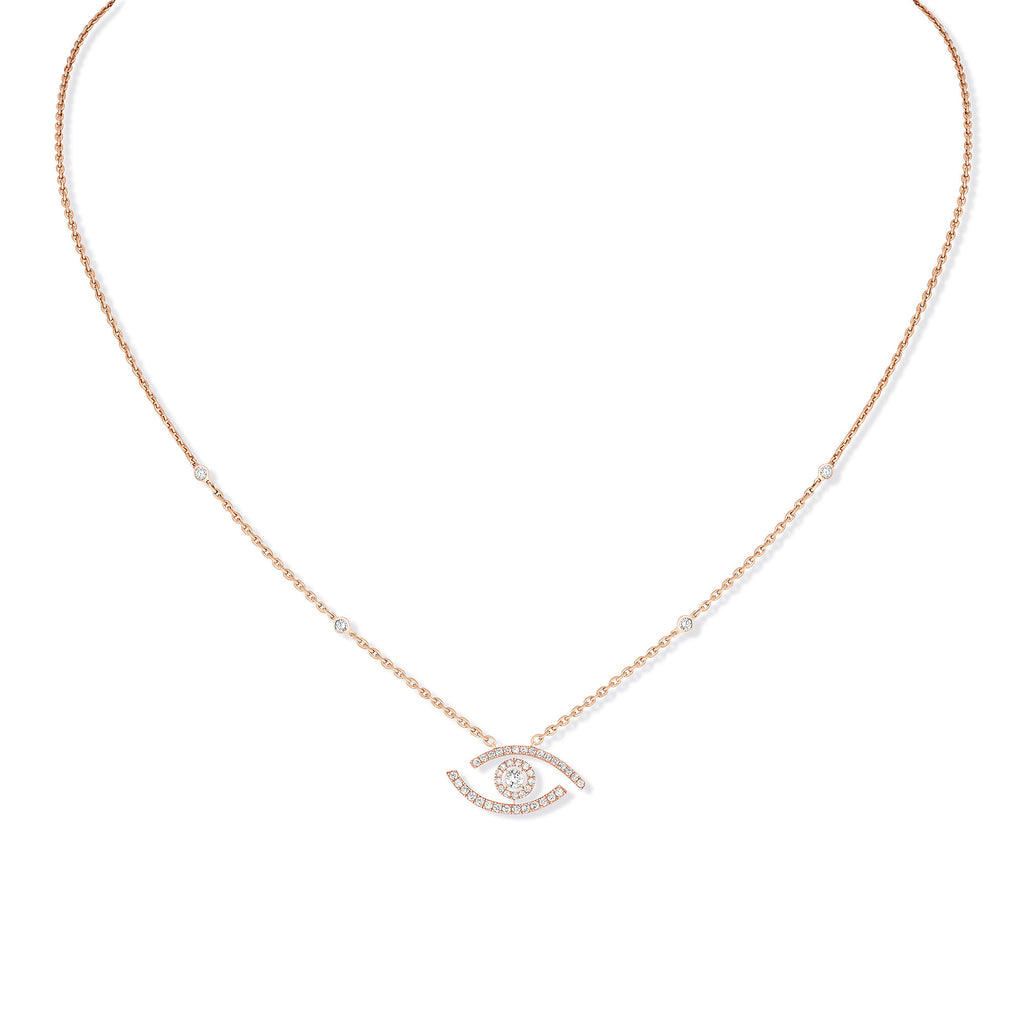 Messika Lucky Eye Halskette (07525-PG) aus Roségold mit Diamant