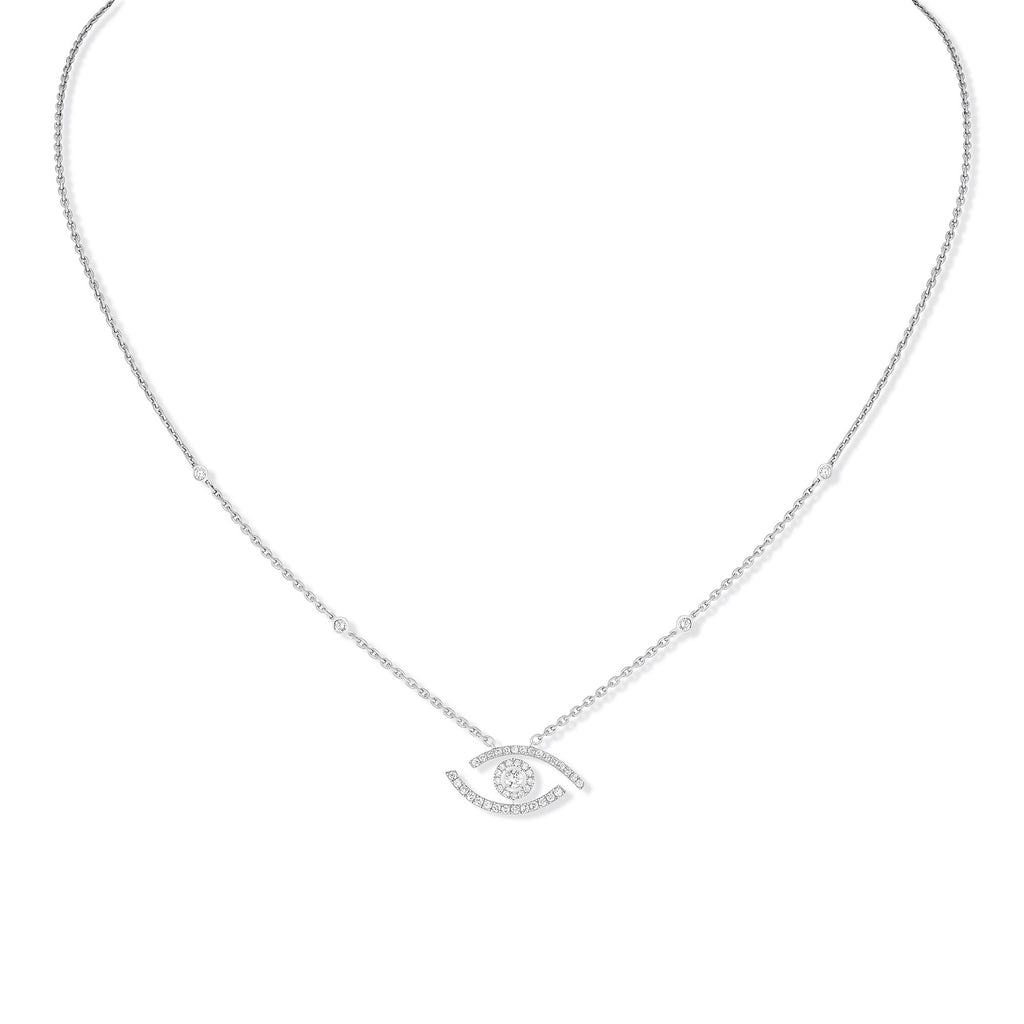 Messika Lucky Eye Halskette (07525-WG) aus Weißgold mit Diamant