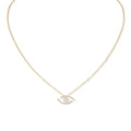 Messika Lucky Eye Halskette (07525-YG) aus Gelbgold mit Diamant