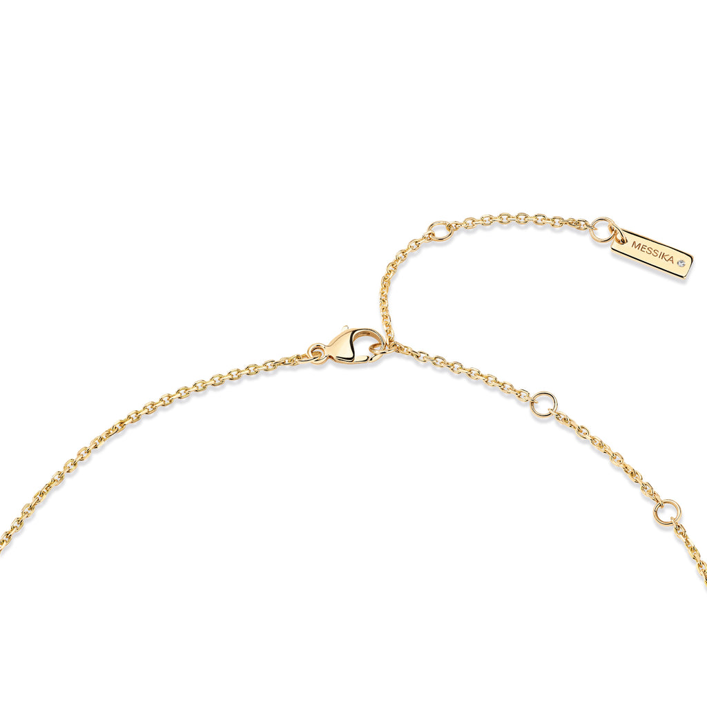 Messika Lucky Eye Malachit Halskette (12592-YG) aus Gelbgold mit Diamant und Malachit