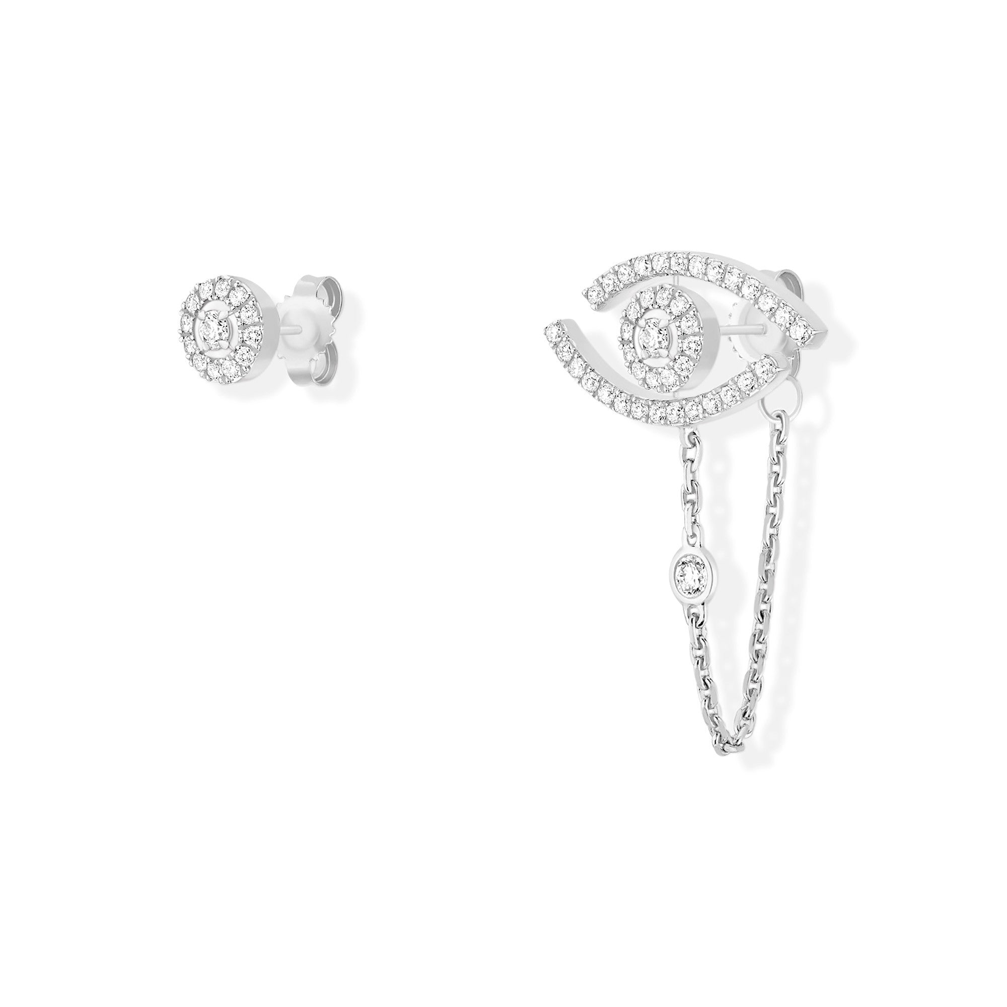 Messika Lucky Eye Ohrringe (11349-WG) aus Weißgold mit Diamant