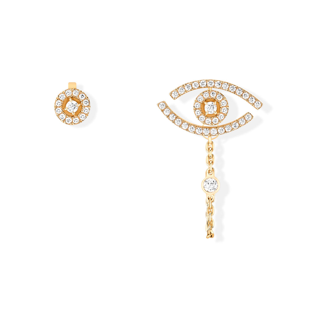 Messika Lucky Eye Ohrringe (11349-YG) aus Gelbgold mit Diamant