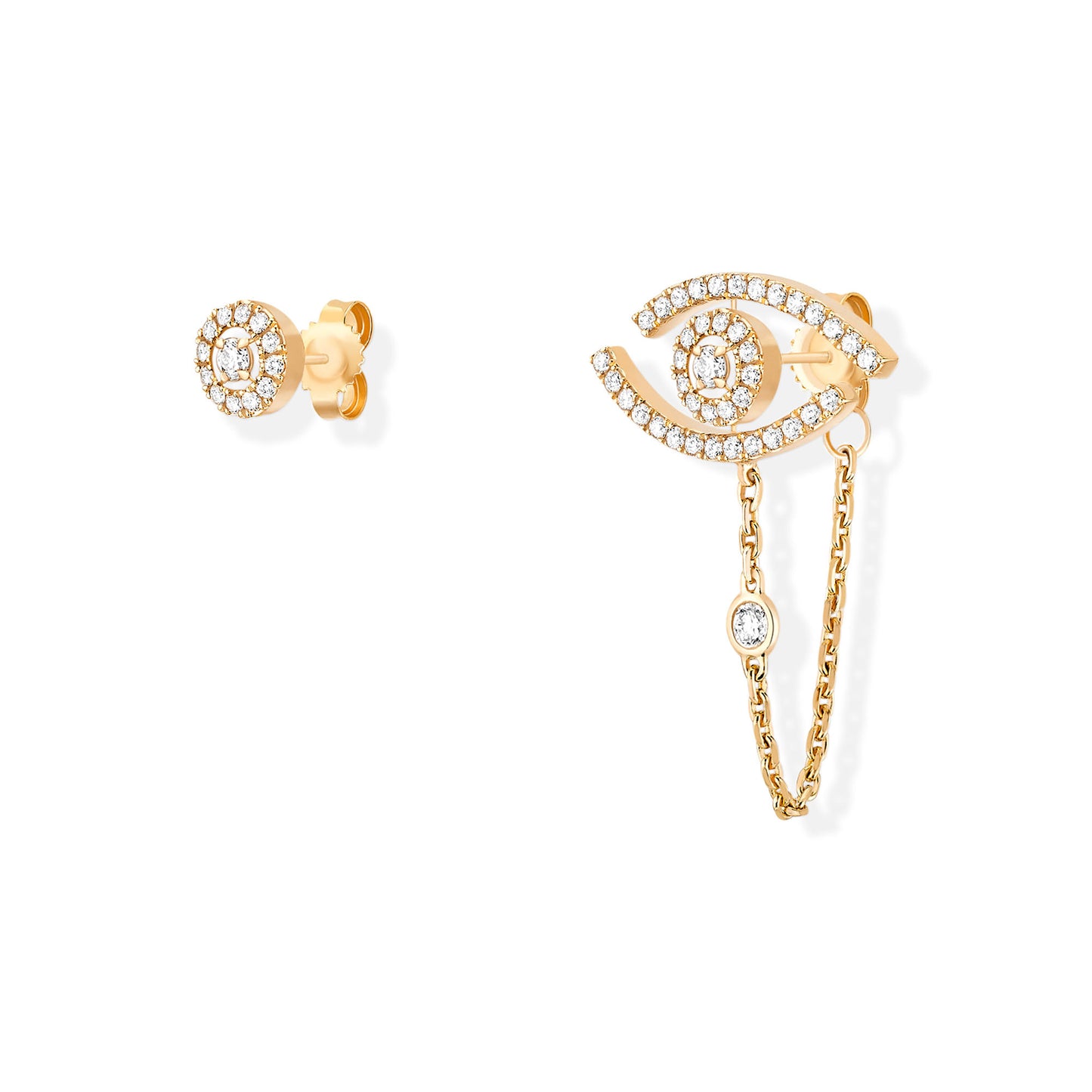 Messika Lucky Eye Ohrringe (11349-YG) aus Gelbgold mit Diamant