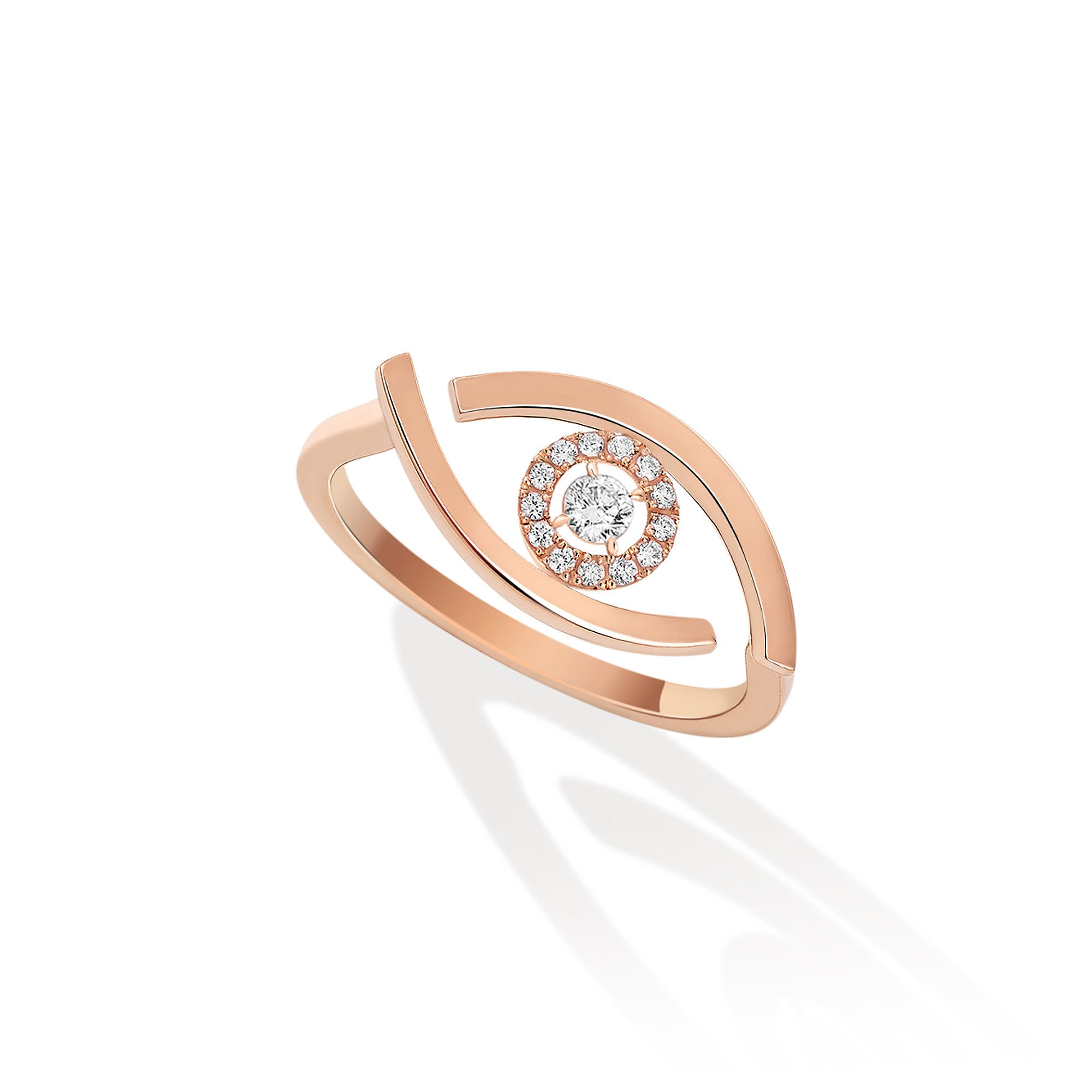 Messika Lucky Eye Ring (10036-PG) aus Roségold mit Diamant