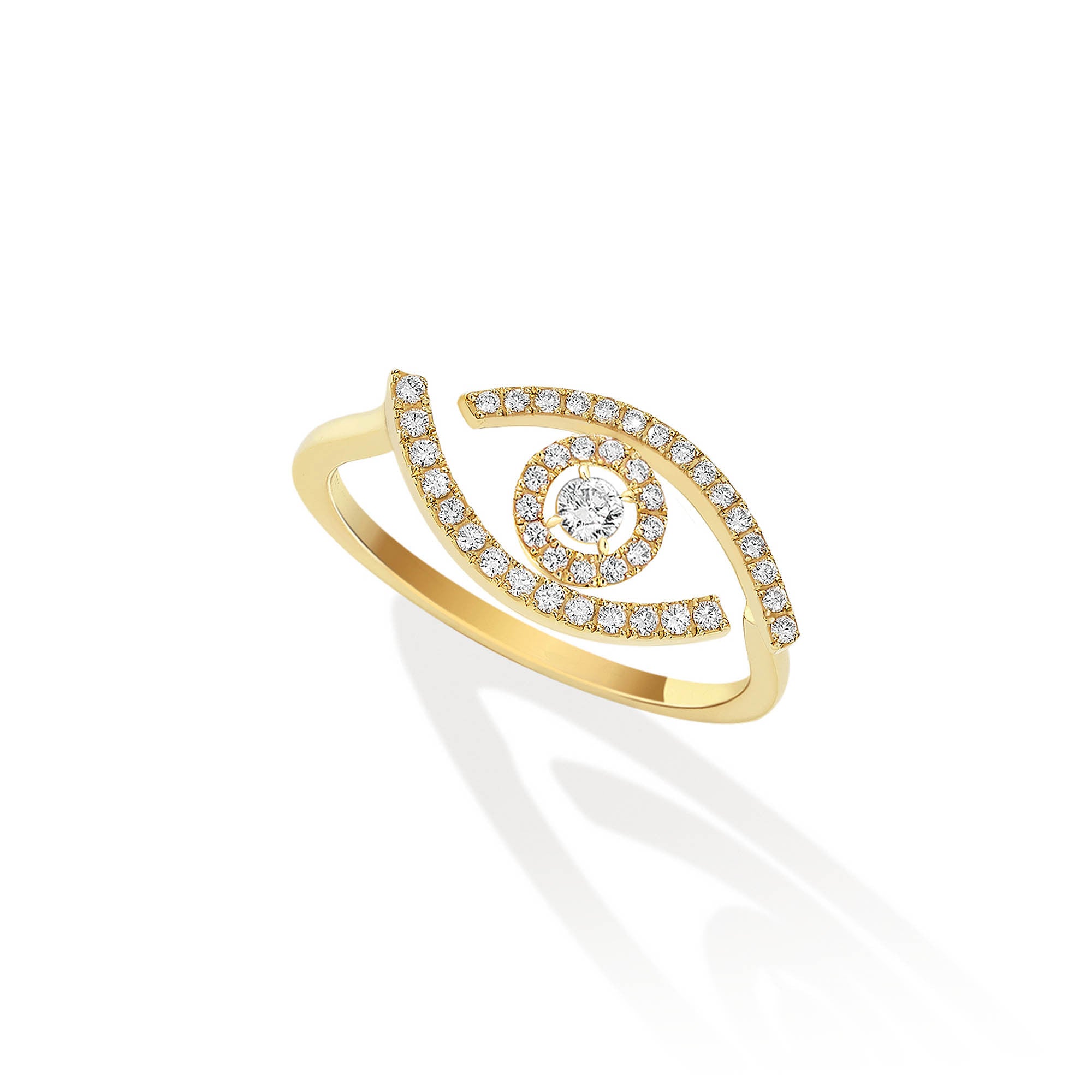 Messika Lucky Eye Ring (10037-YG) aus Gelbgold mit Diamant