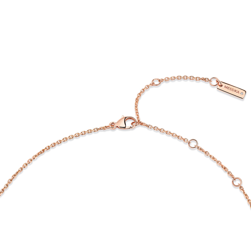 Messika Lucky Eye Türkis Halskette (12952-PG) aus Roségold mit Diamant und Türkis